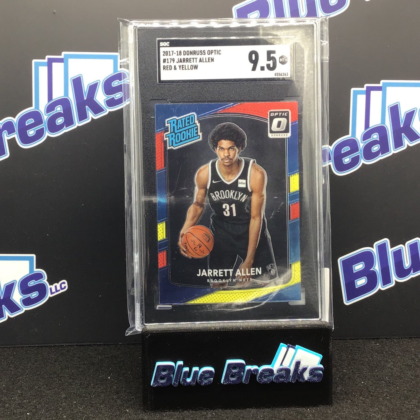 2017-18 Panini Donruss Optic Red Yellow Jarrett Allen SGC 9.5 Nets