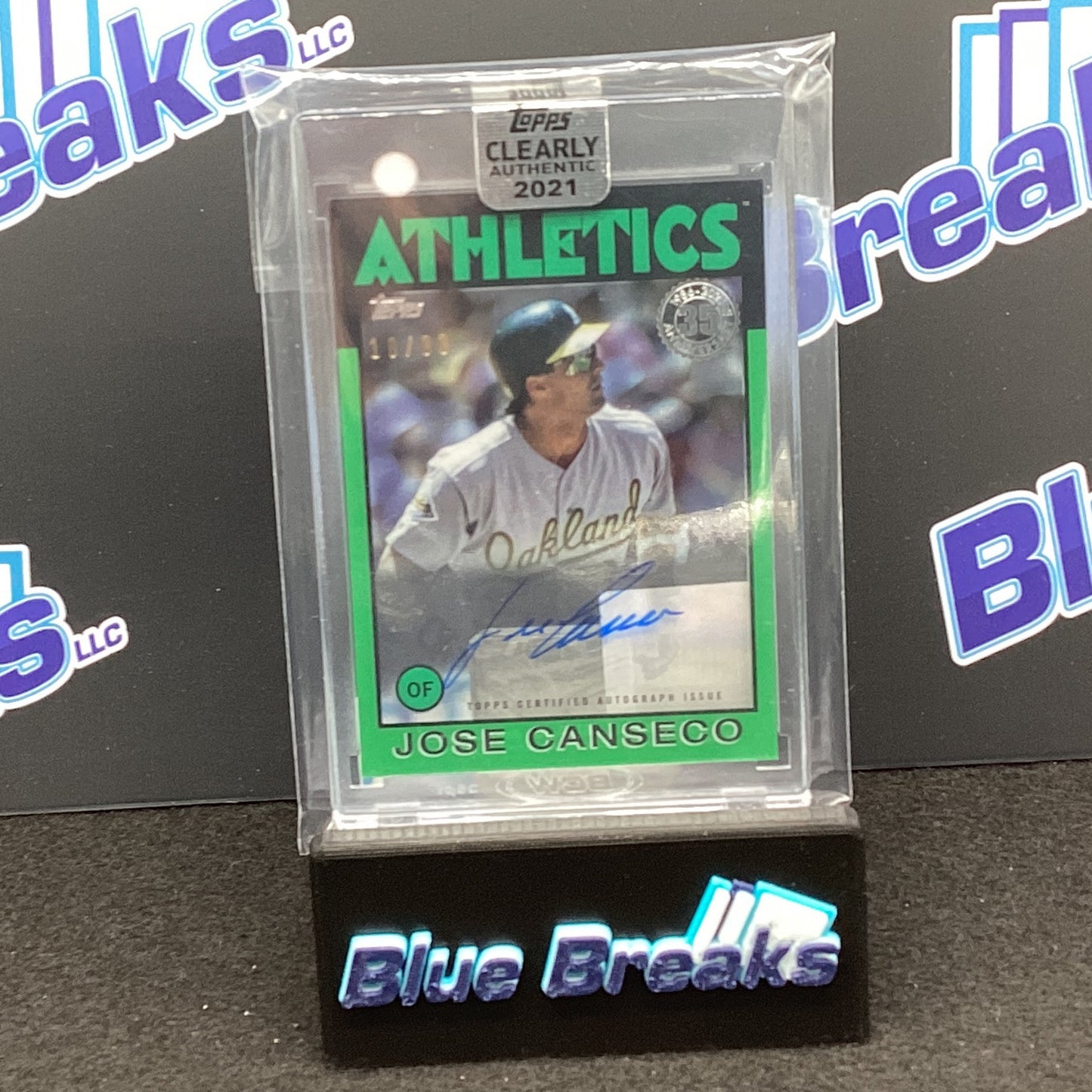 2021 Topps Clearly Authentic Jose Canseco auto 10/99 #86TBA-JC Athletics
