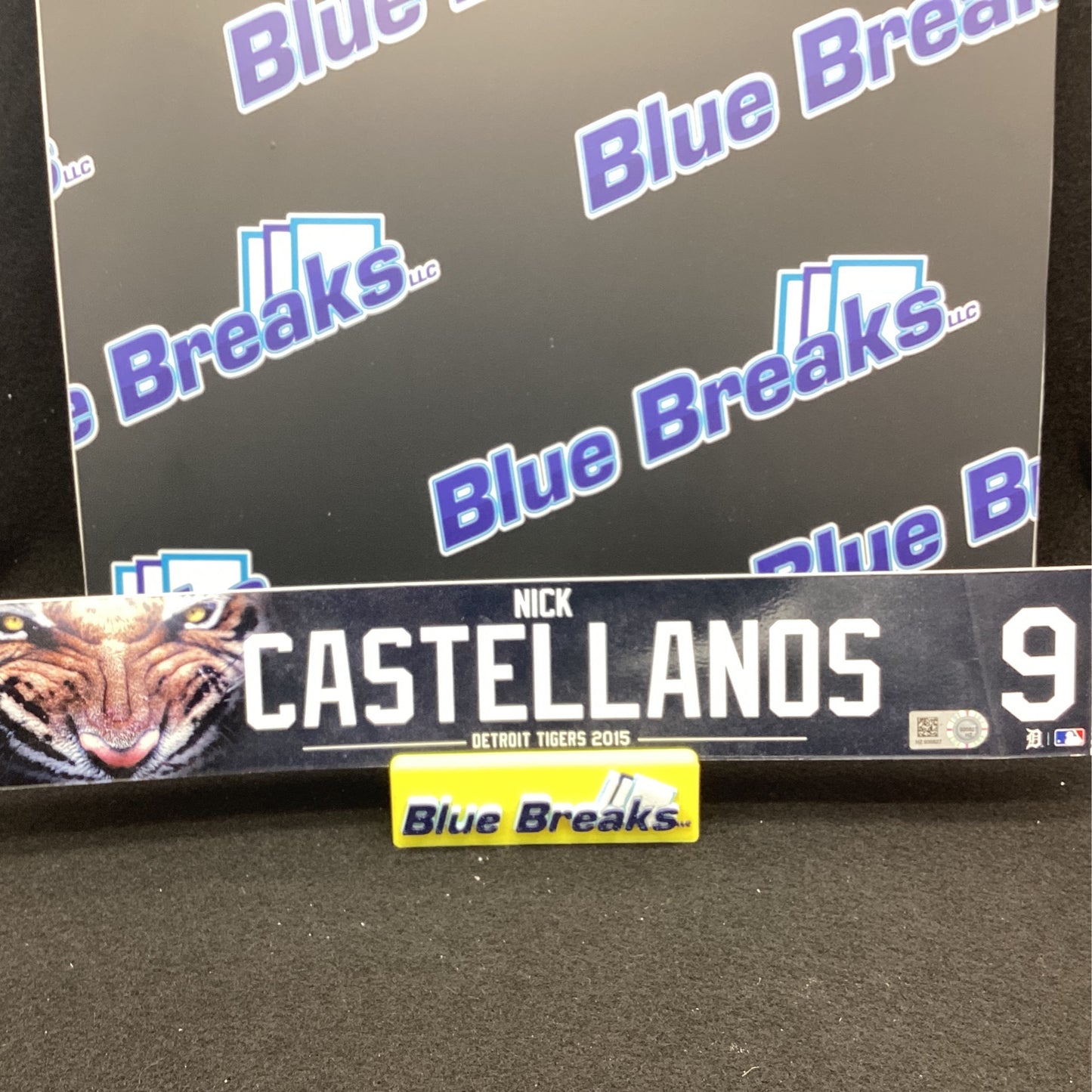 Nick Castellanos name plate MLB cert
