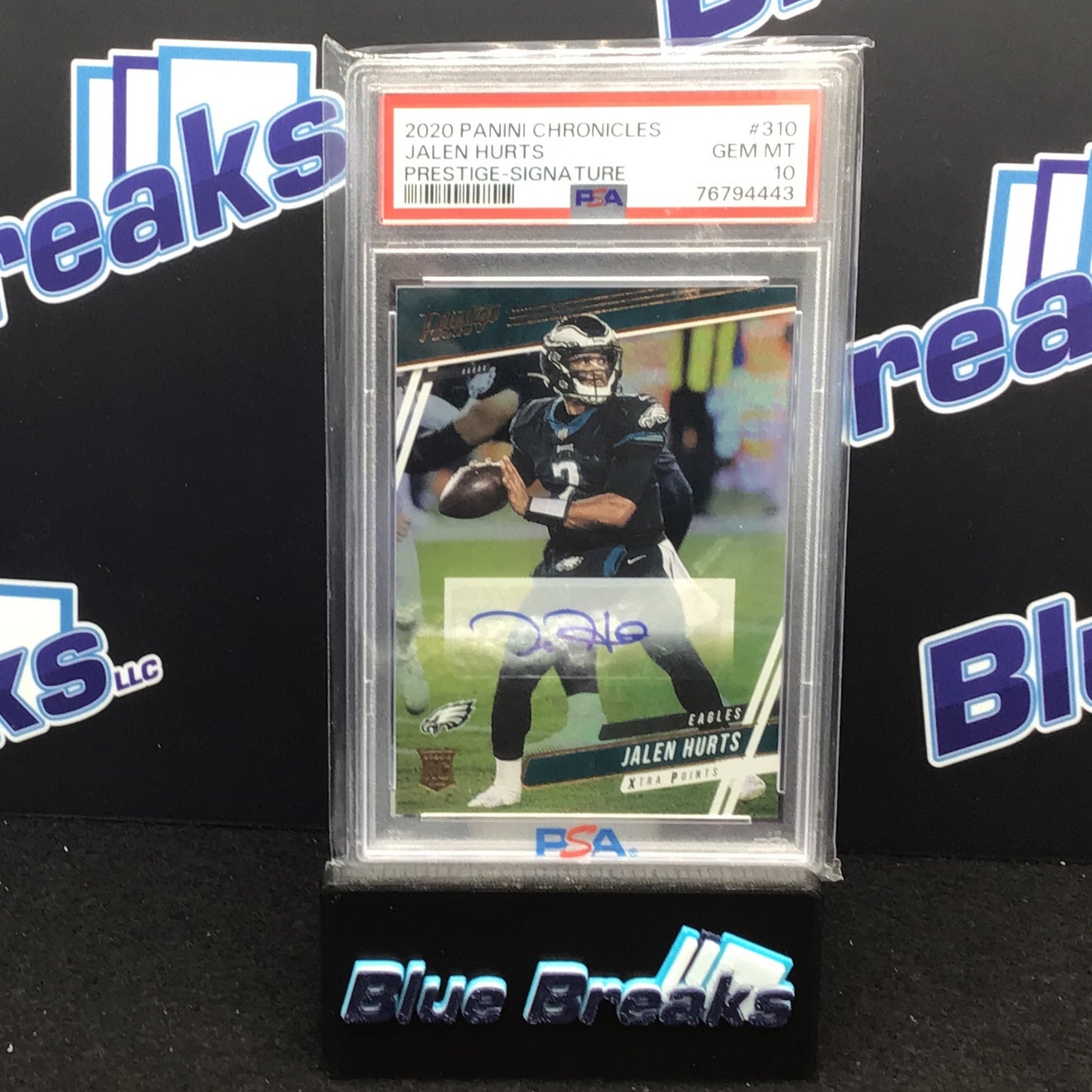 2020 Panini Chronicles Prestige Signature Jalen Hurts #310 PSA 10 Eagles