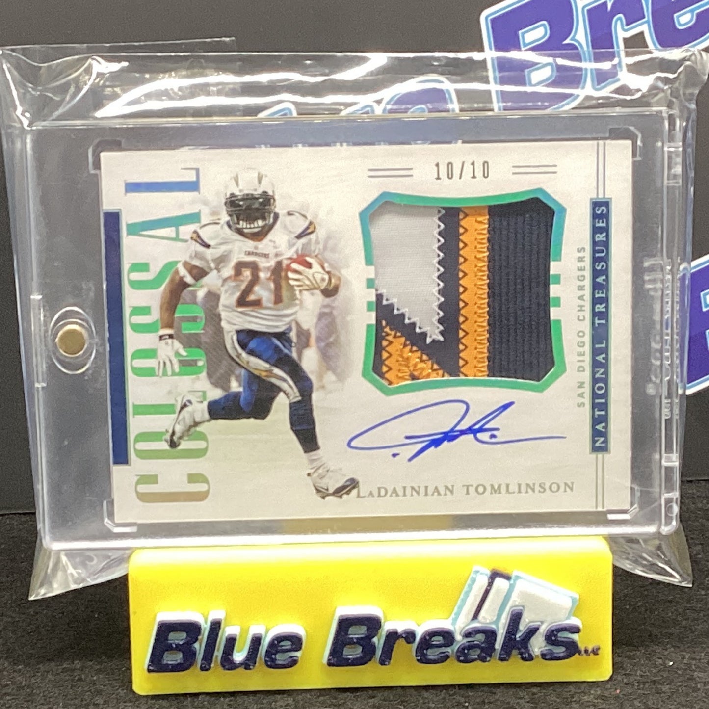 2018 National Treasures - LaDainian Tomlinson 10/10