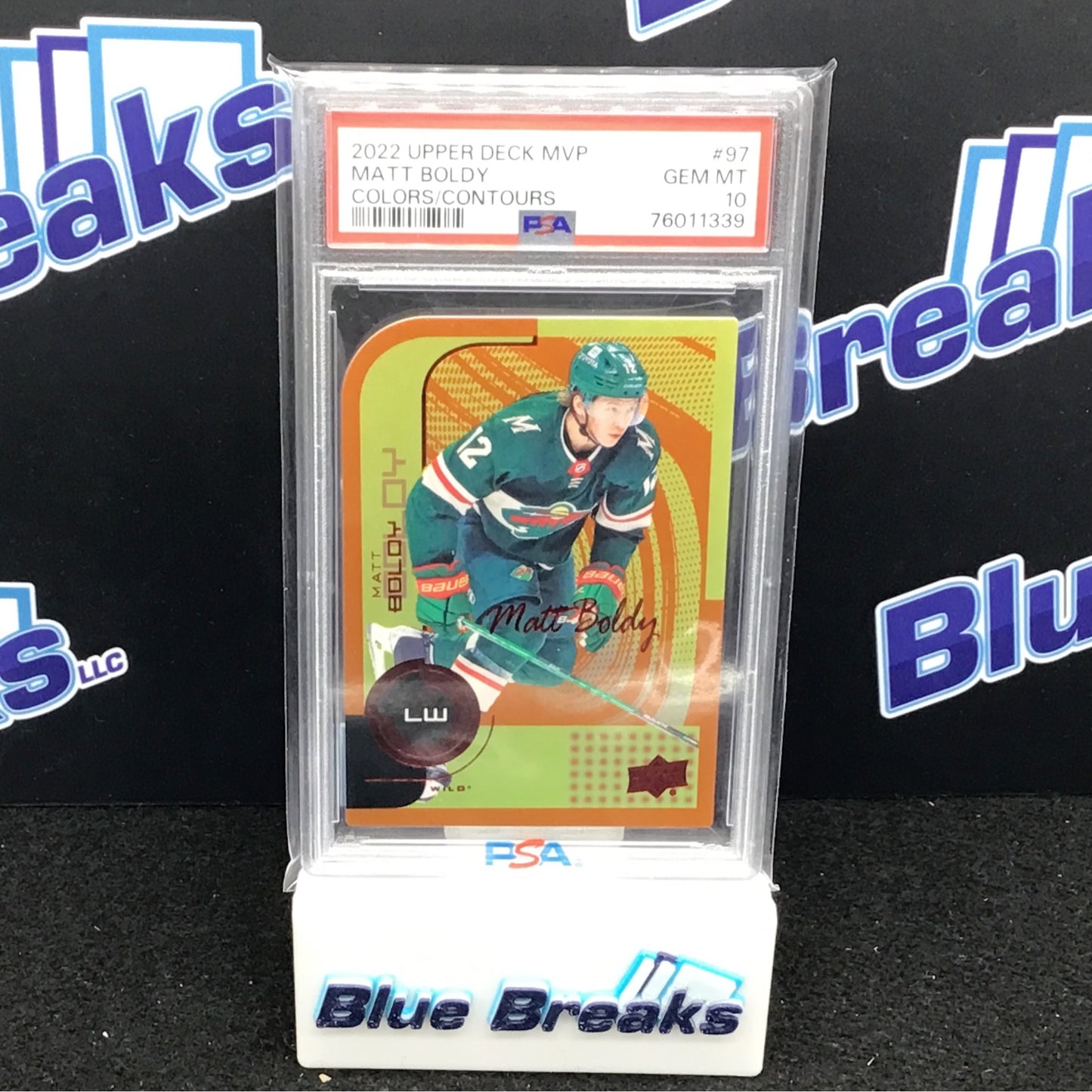 2022 Upper Deck - MVP - Matt Boldy - Colors / Contours - #97 - 225/250 - PSA 10