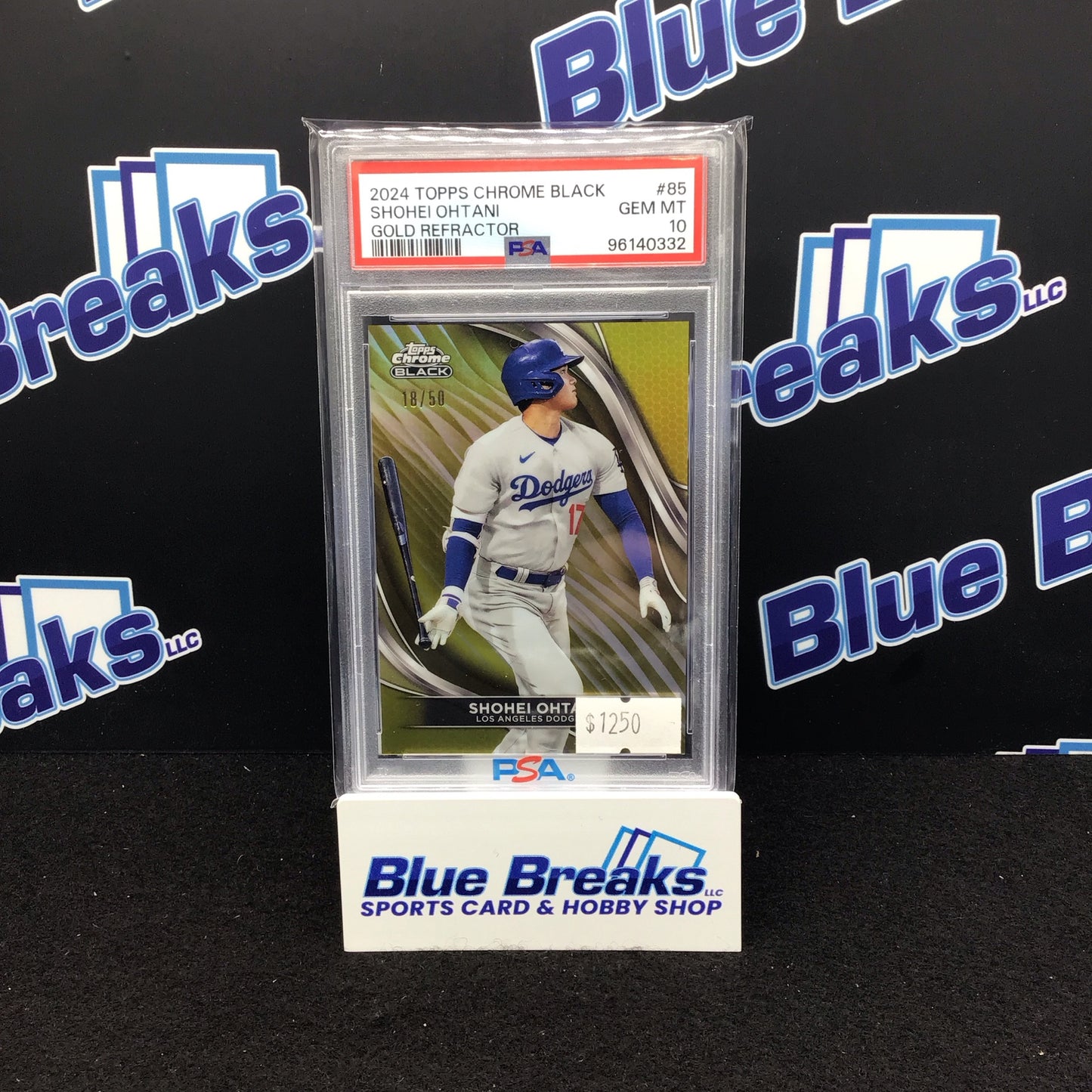 2024 Topps Chrome Black gold refractor Shohei Ohtani 18/50 #85 PSA 10 Dodgers