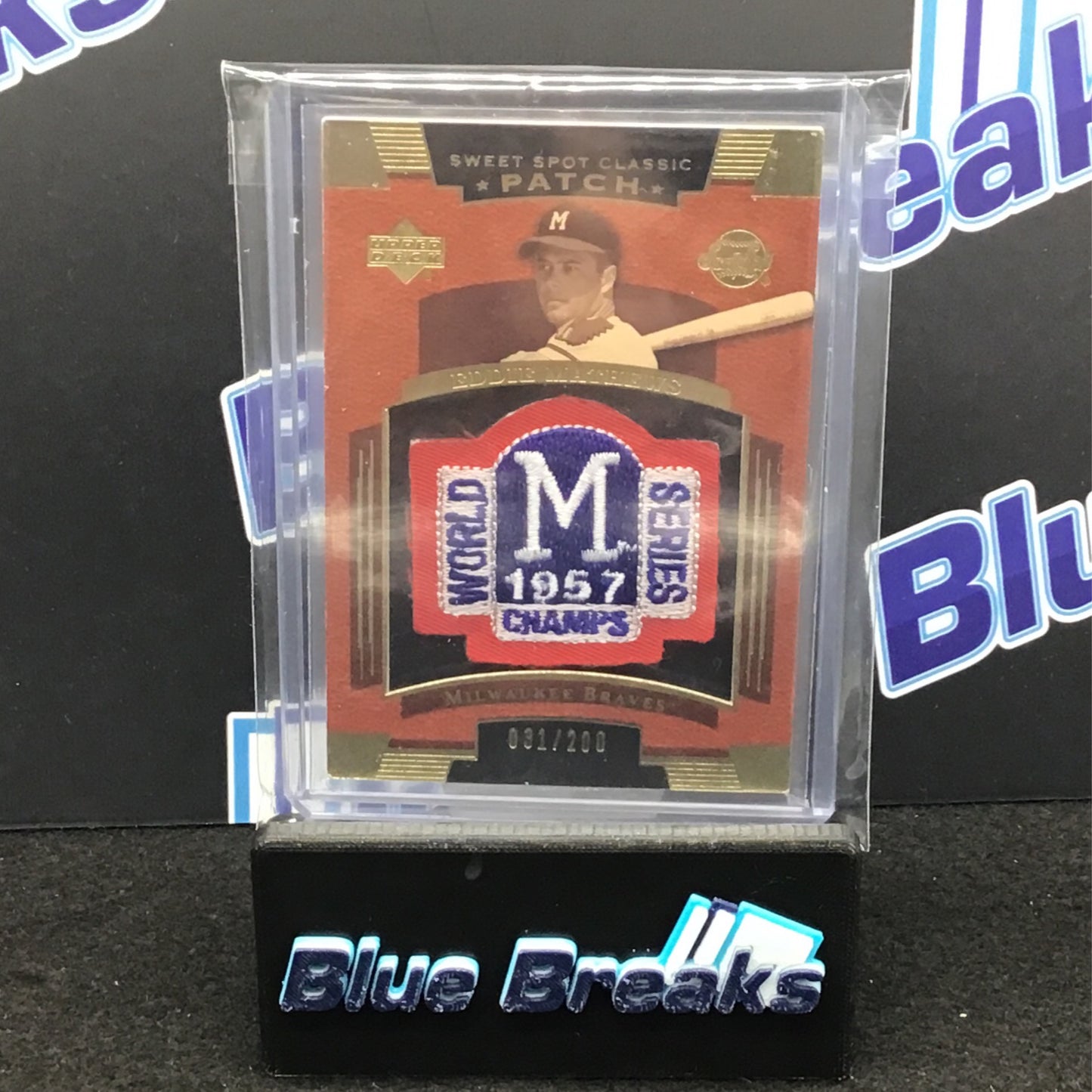 2004 Upper Deck - Eddie Mathews - Sweet Spot Classic Patch - 31/200 - Milwaukee Brewers