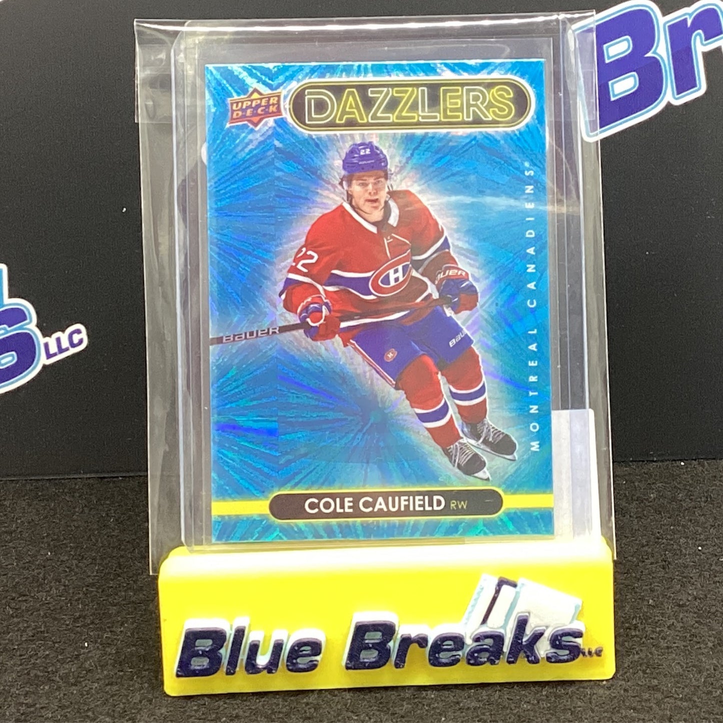 2021-22 Upper Deck Series 1 Blue Dazzlers Cole Caufield DZ-25