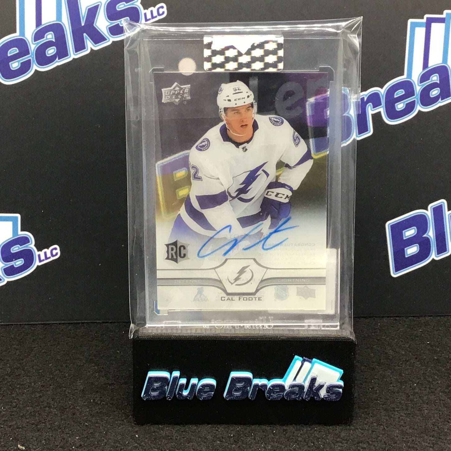 2020-21 Upper Deck Clear Cut Cal Foote auto RC #CC-CF Lightning