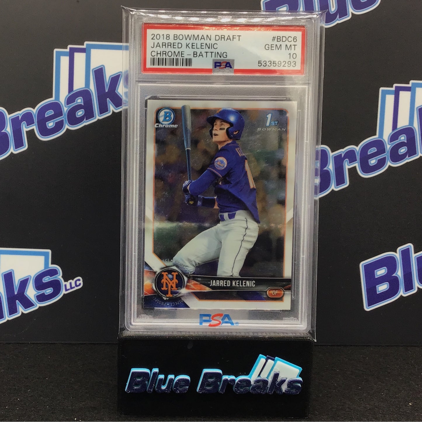 2018 - Bowman Draft - Jarred Kelenic - Chrome - Batting - New York Mets - PSA 10