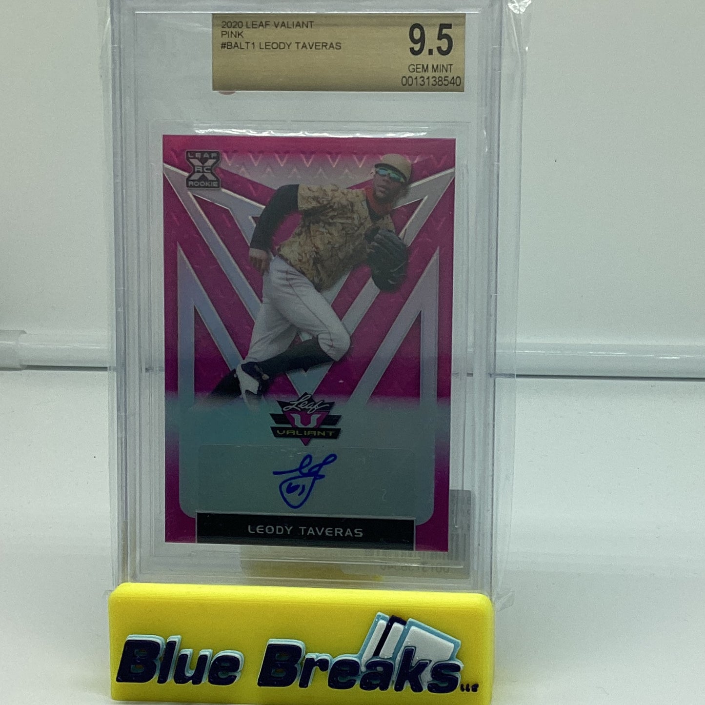 2020 Leaf Valiant - Leody Taveras Bec 9.5