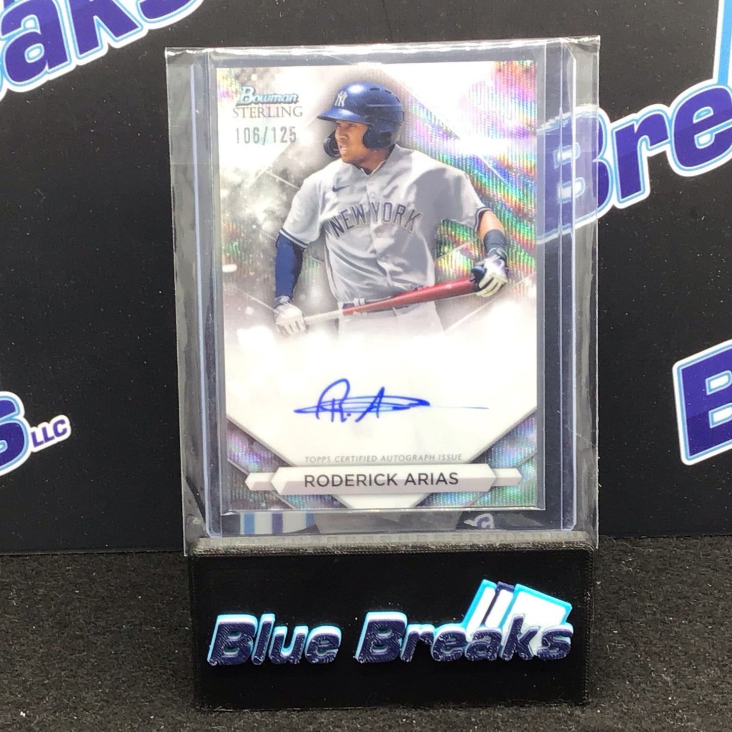 2023 Bowman Sterling Roderick Arias auto 106/125 #PA-RA Yankees