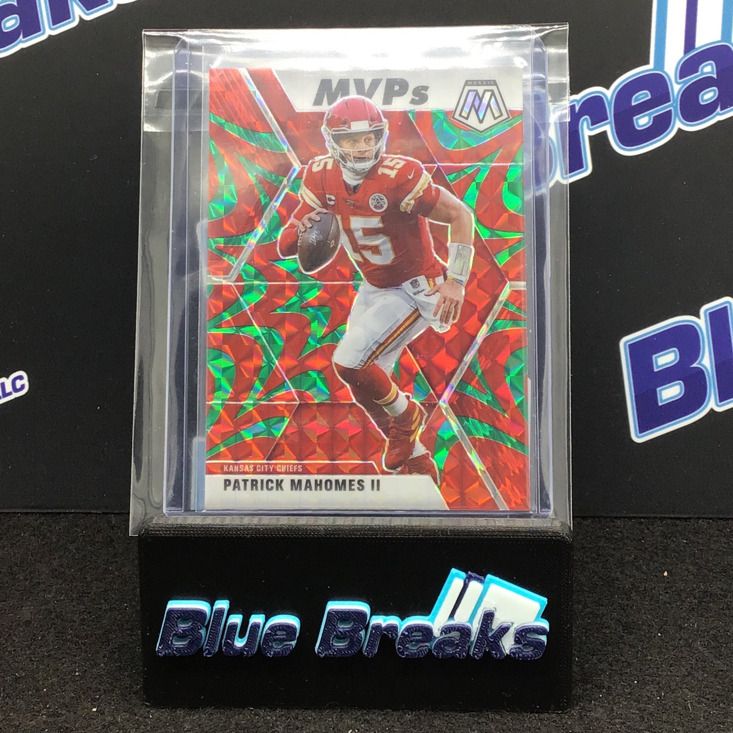 2020 Panini Mosaic Red Green Parallel MVPs Patrick Mahomes II #297 Chiefs