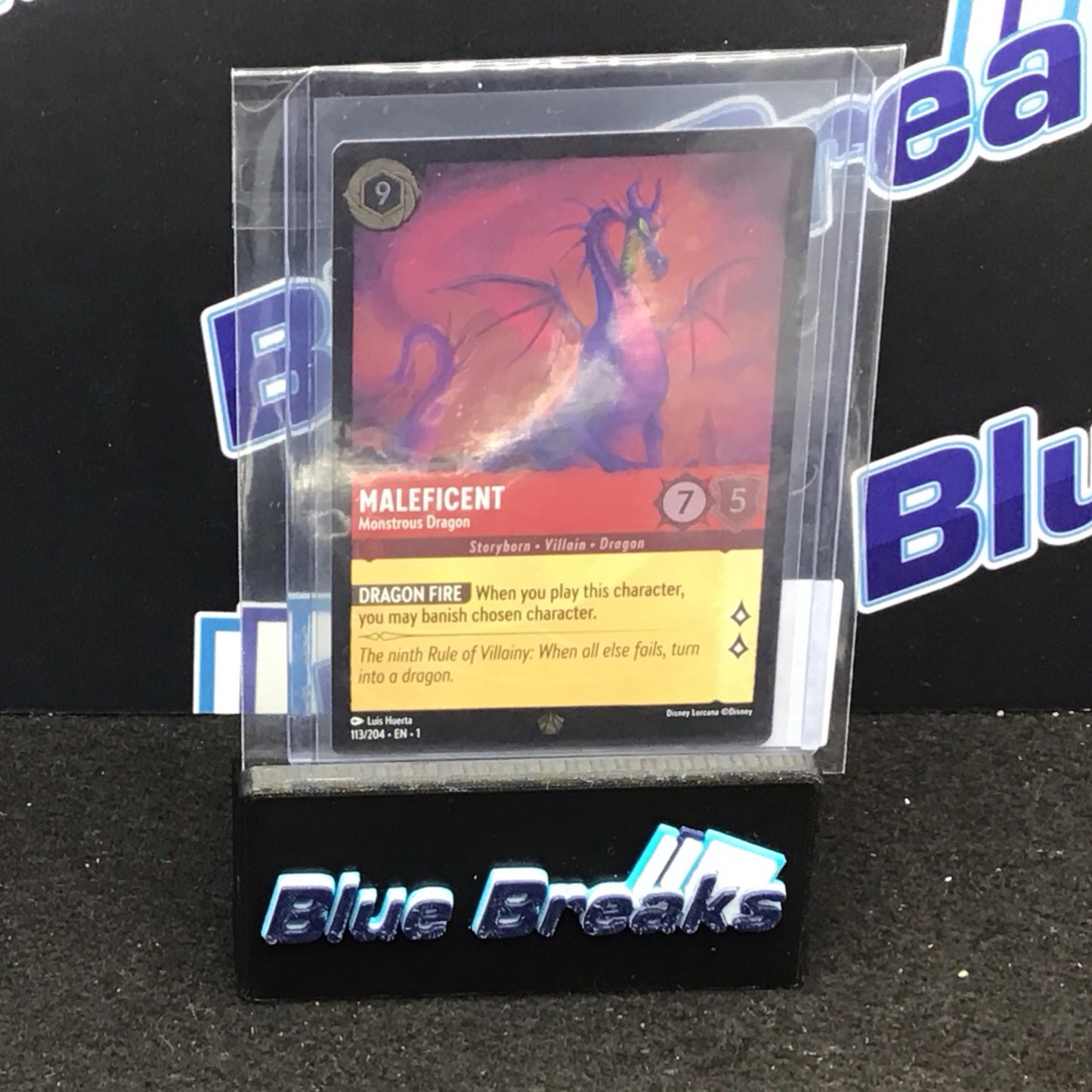 2023 Disney Lorcana the First Chapter Maleficent Monstrous Dragon foil 113/204