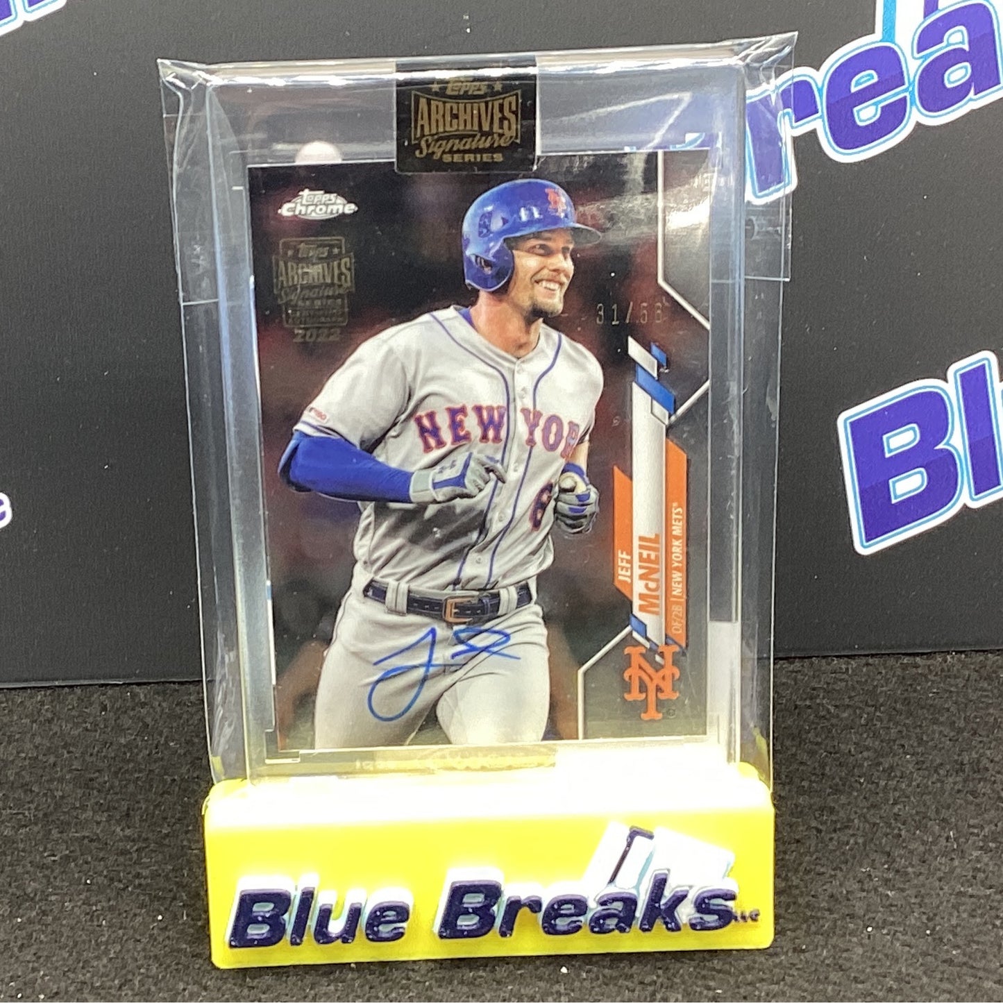 2020 Topps Chrome Archives Signature Jeff McNeil 31/56 #70 Mets