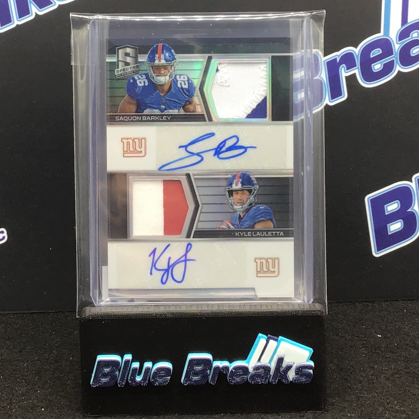 2018 Panini Spectra Barkley Lauletta dual relic auto 23/25 #RDPA-SK Giants