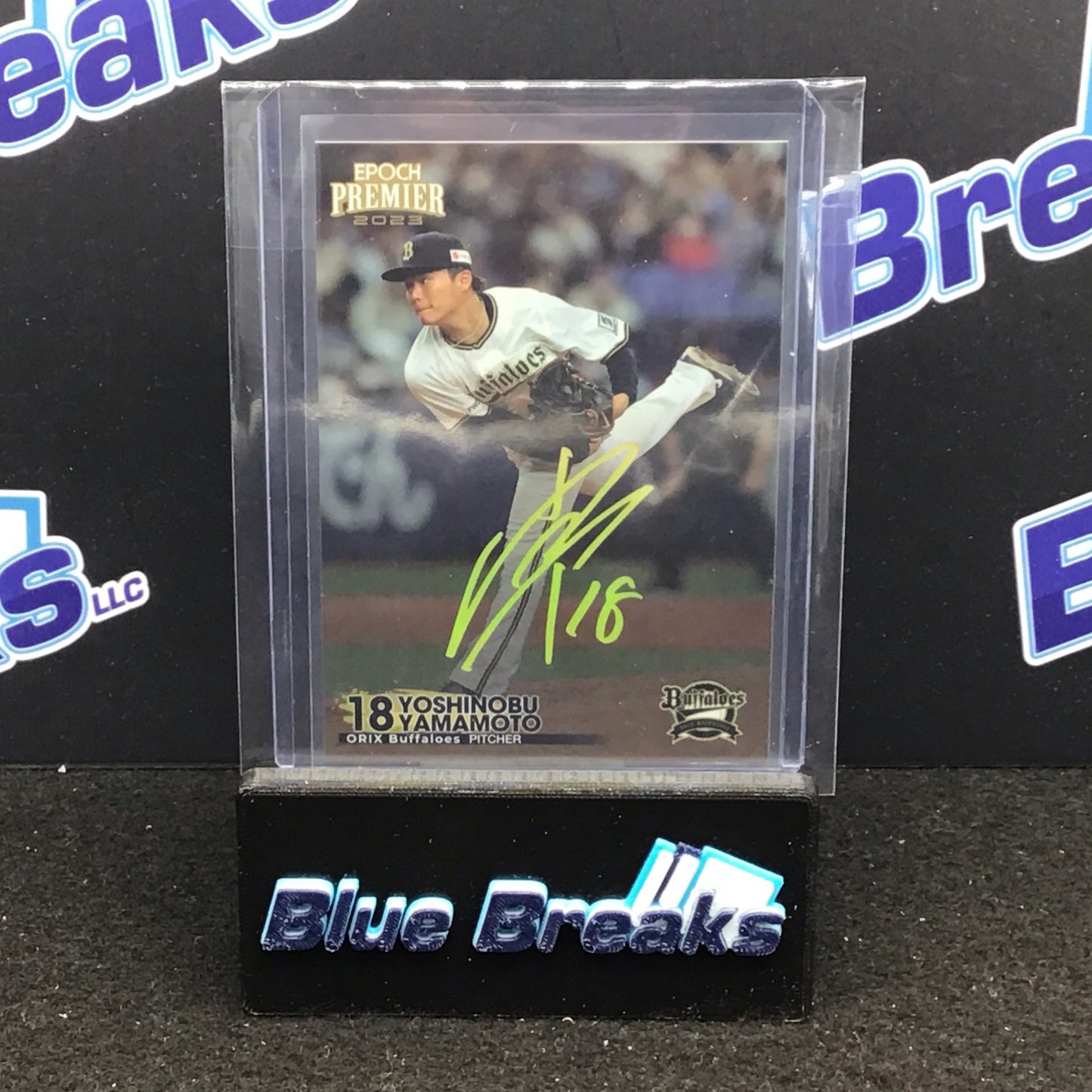 2023 Epoch Premier Edition Yoshinobu Yamamoto Orix Buffaloes - 21/50 - Los Angeles Dodgers