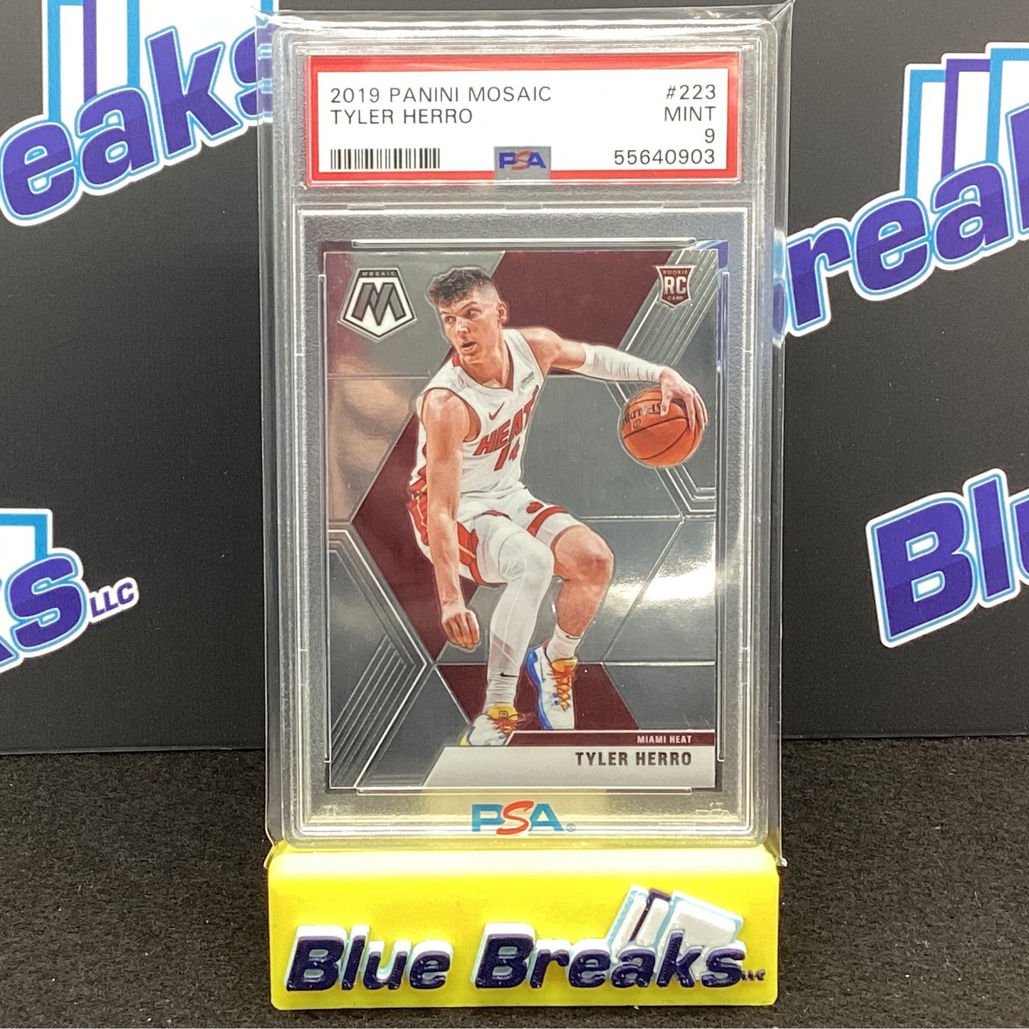 2019 Panini Mosaic - #223 - Tyler Herro - Miami Heat - PSA 9