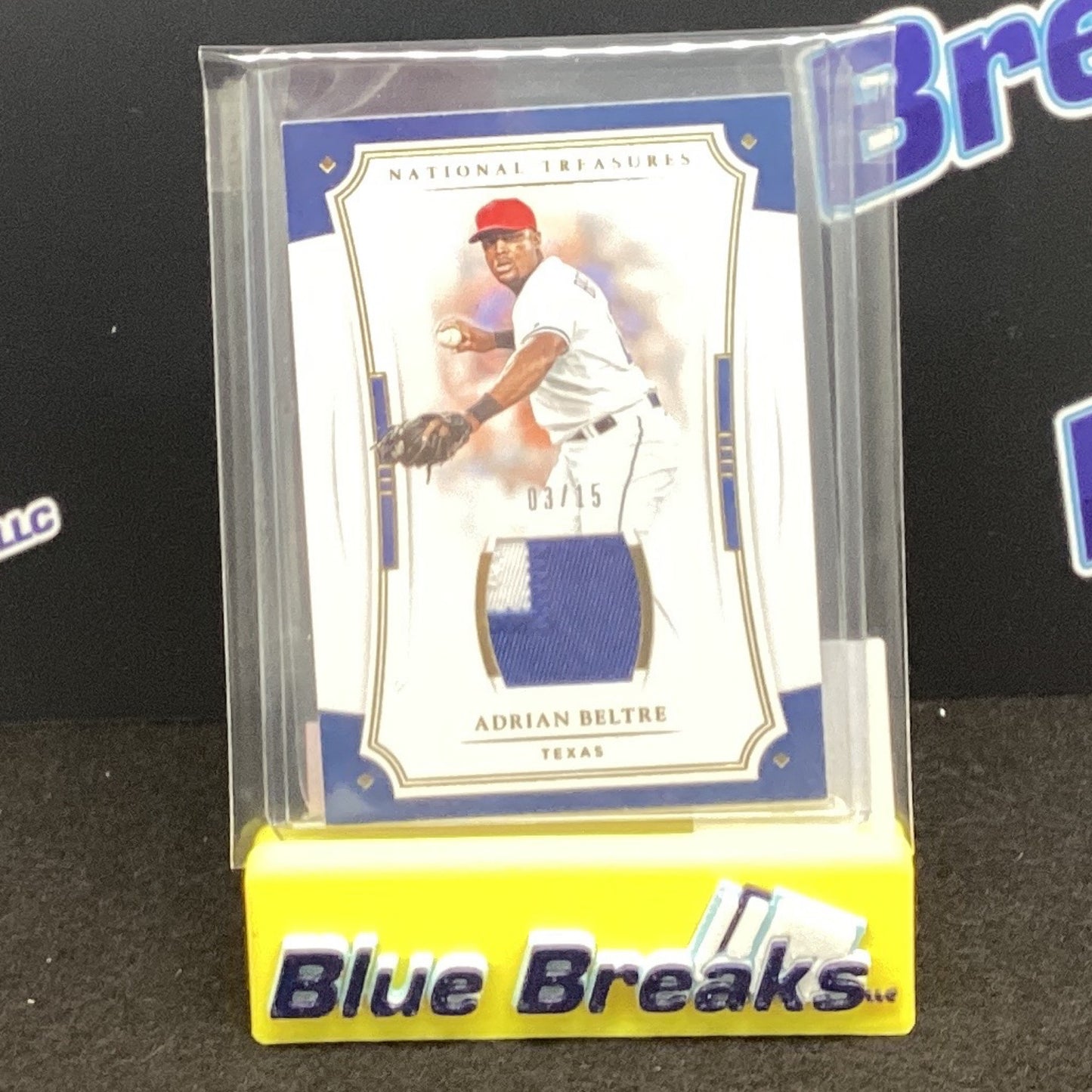 2017 Panini National Treasures Adrian Beltre relic 03/15