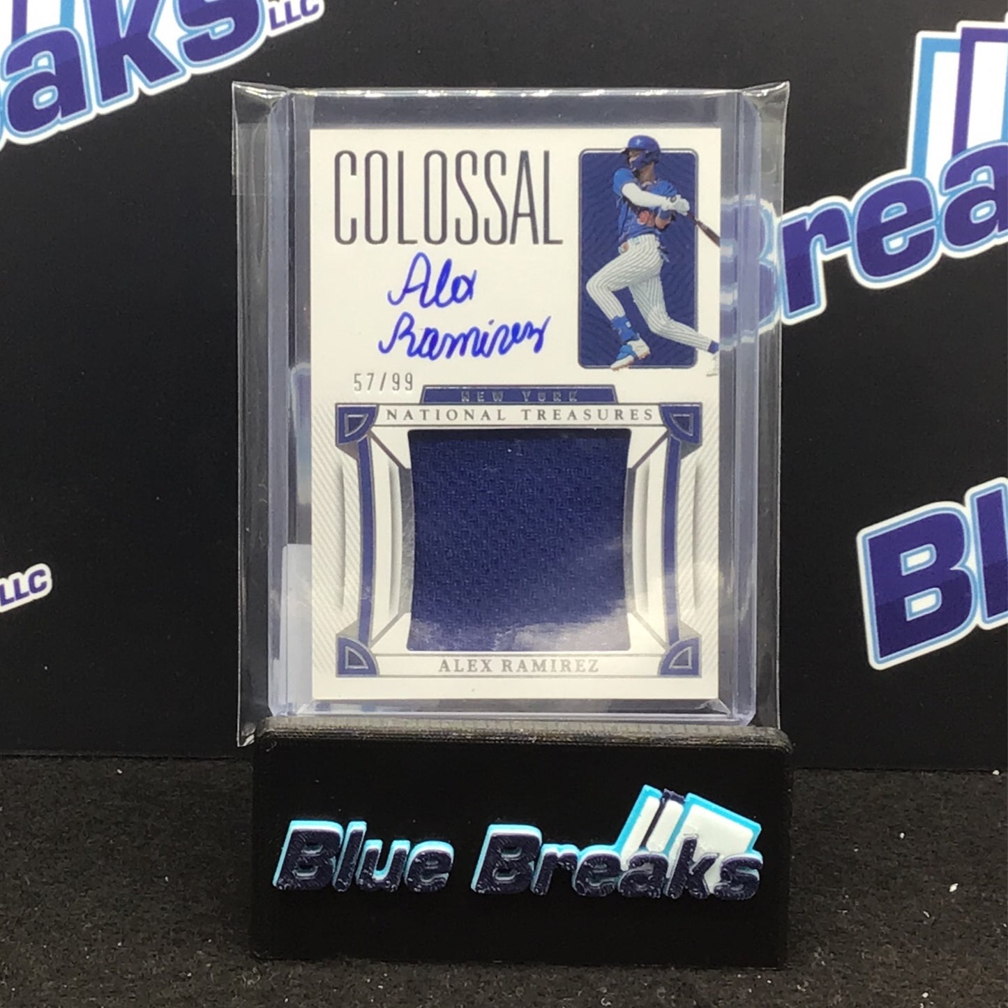 2023 Panini National Treasures Colossal Alex Ramirez auto relic 57/99 #CMS-AR Mets