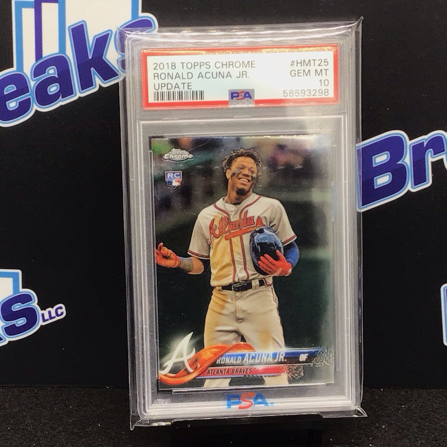 2018 Topps Chrome Update Ronald Acuna Jr RC #HMT25 PSA 10 Braves