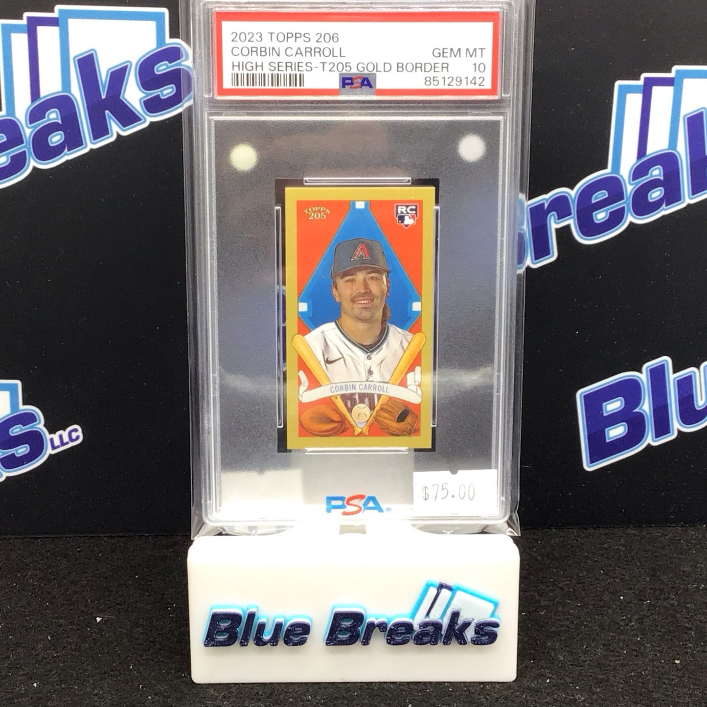 2023 Topps 206 High Series T205 Gold Border Corbin Carroll PSA 10 Diamondbacks