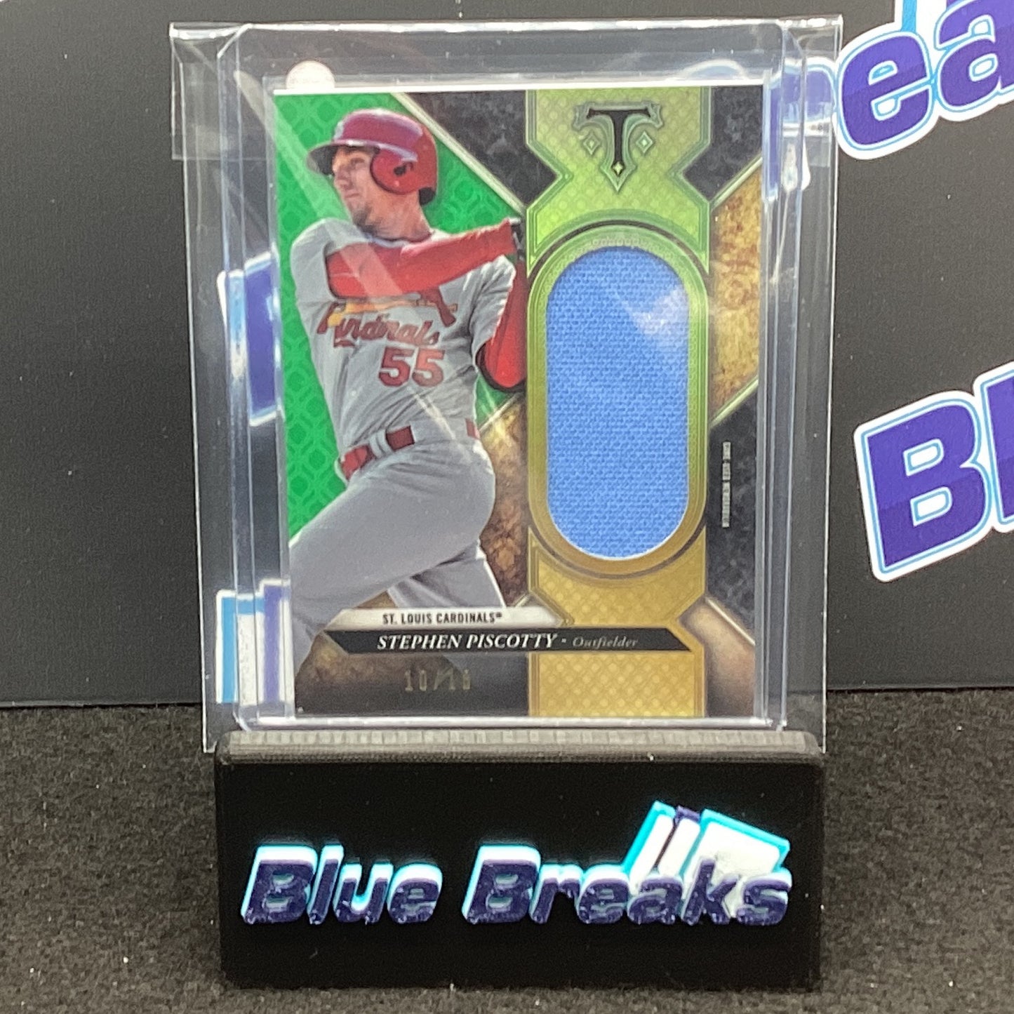 2017 Topps Triple Threads Stephen Piscotty unity relic 10/18 #SJR-SPC Cardinals