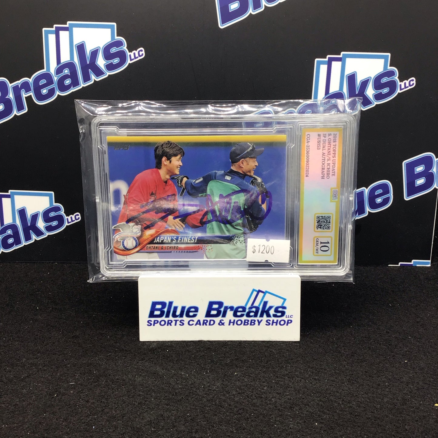 2018 Topps Update Shohei Ohtani Suzuki Ichiro IP autos #US153 GCA 10 Angels Mariners