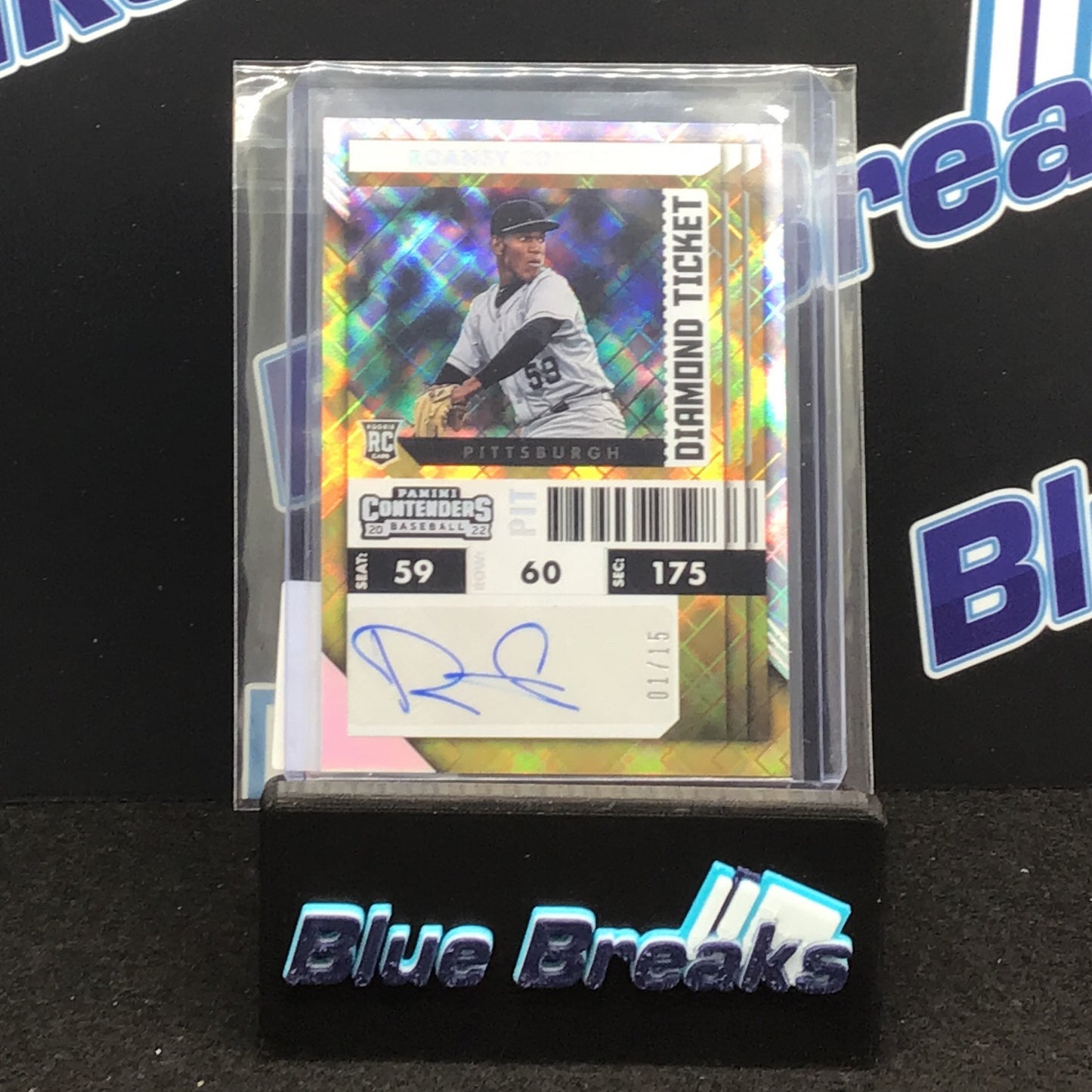 2022 Panini Contenders Diamond Ticket Roansy Contreras auto 01/15 RC #51 Pirates