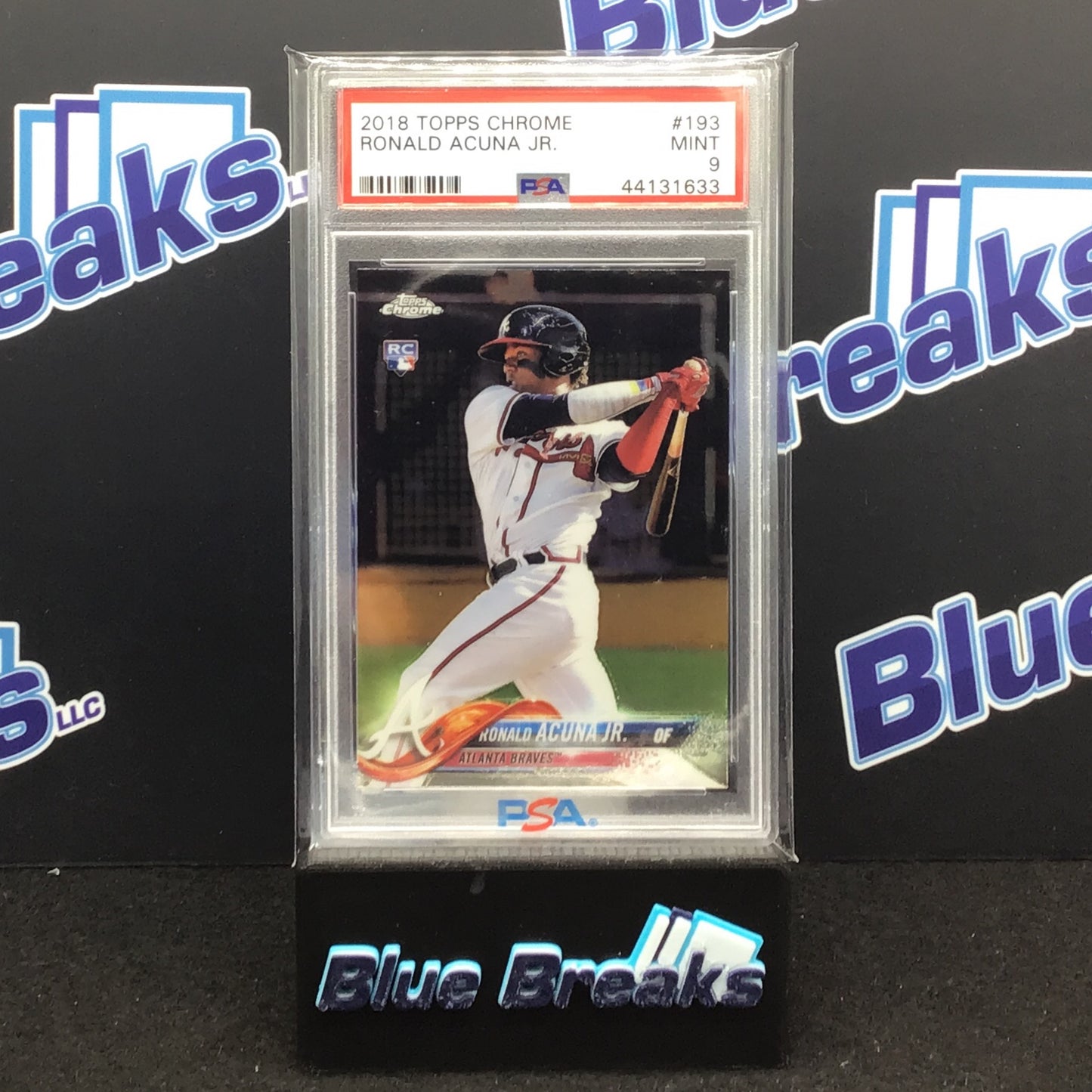2018 Topps Chrome - Ronald Acuna Jr - #193 - PSA 9 - Atlanta Braves