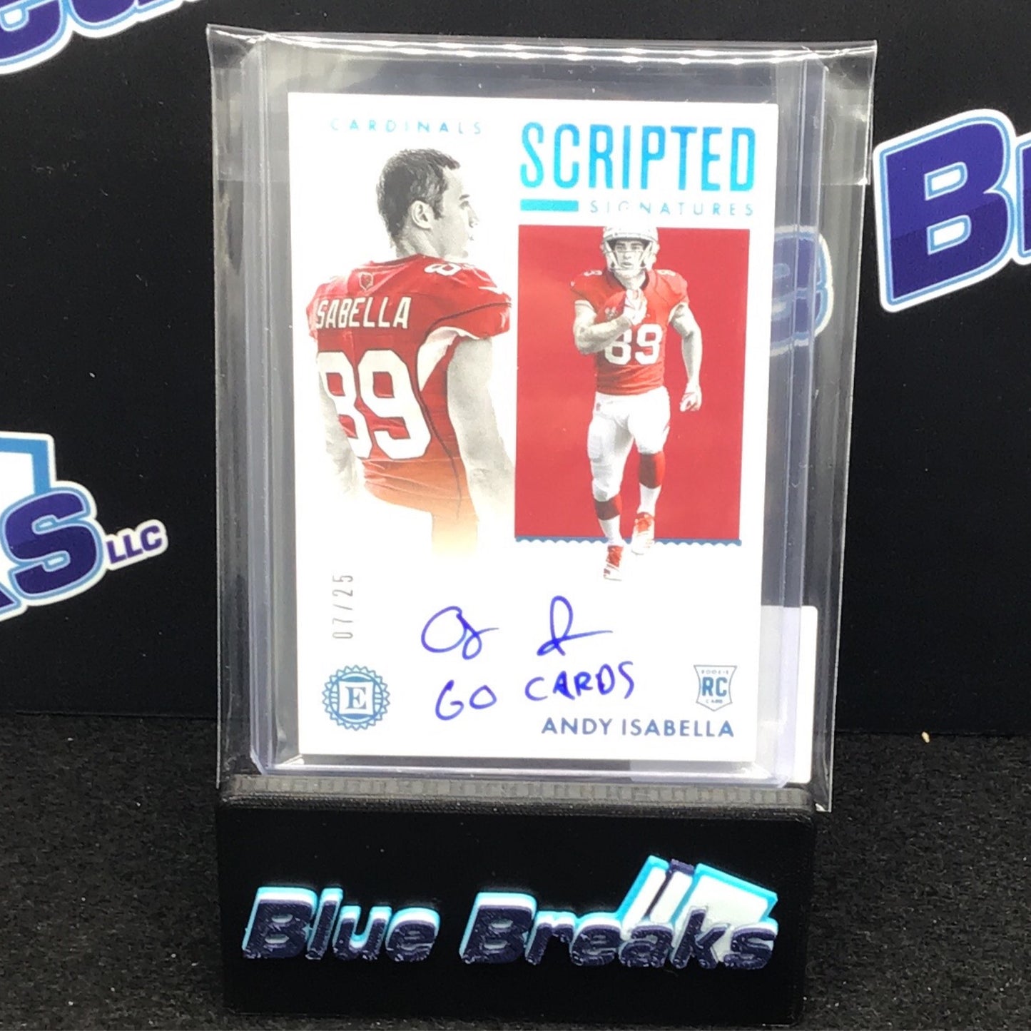 2019 Panini Encased Scripted Signatures Andy Isabella 07/25 RC #SCS-AIS Cardinals