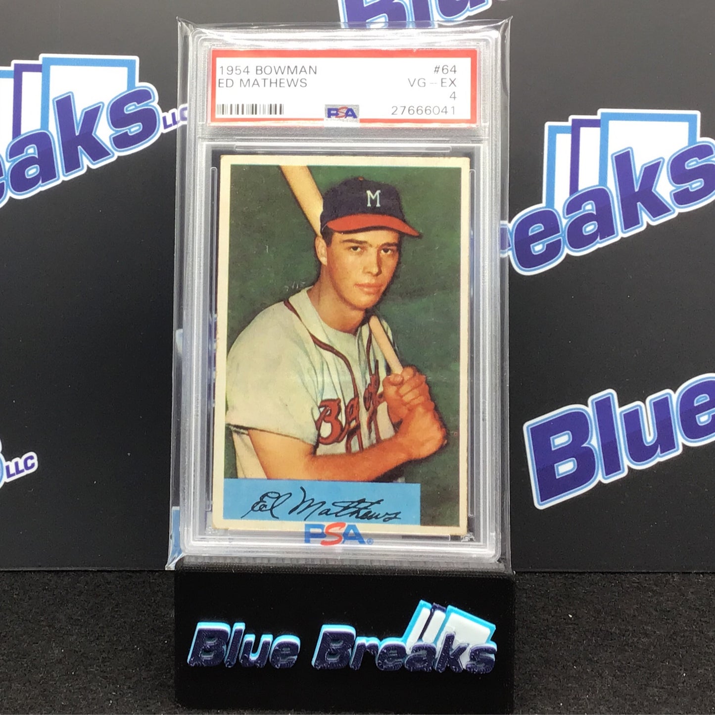 1954 Bowman Ed Mathews #64 PSA 4 Braves
