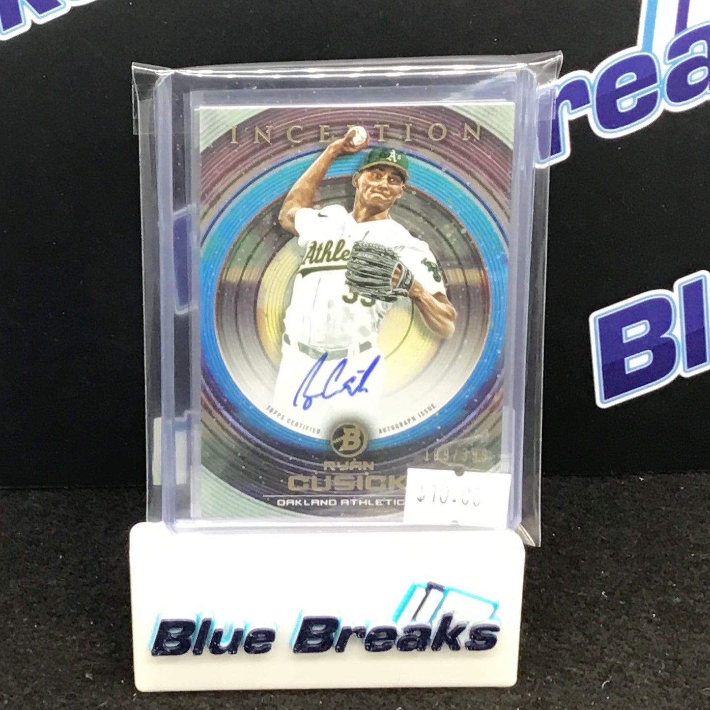 2022 Bowman - Inception - Ryan Cusick - Auto - 109/399 & 250/399 - #PA-RCK - Baseball - Athletics