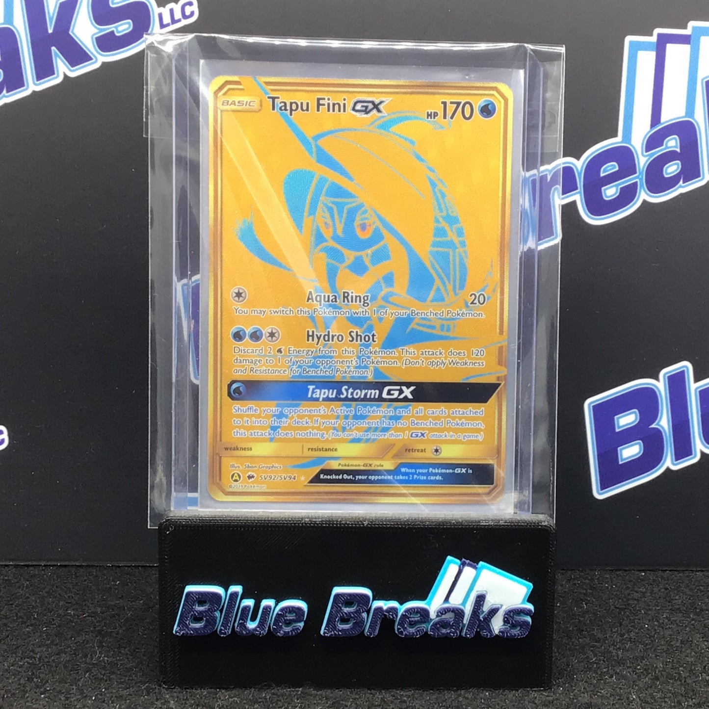 Pokémon Hidden Fates Tapu Fini gold GX