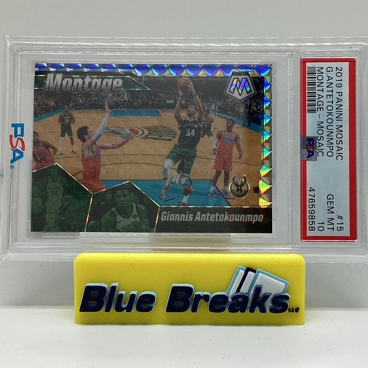 2019 Panini Mosaic - Giannis Antetokounmpo Gem 10