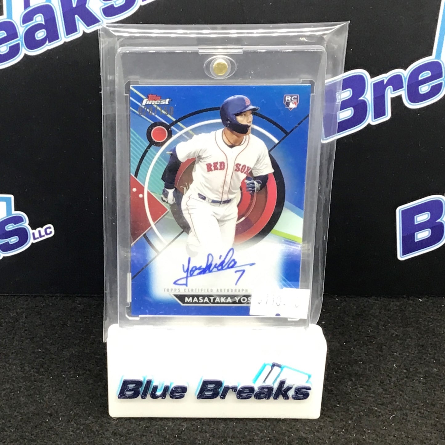 2023 Topps Finest True Blue Refractor Masataka Yoshida auto 028/150 #FA-MY Red Sox