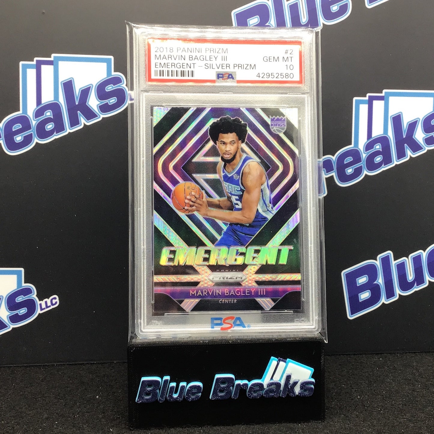 2018 Panini Prizm Emergent Silver Prizm Marvin Bagley III #2 PSA 10 Kings