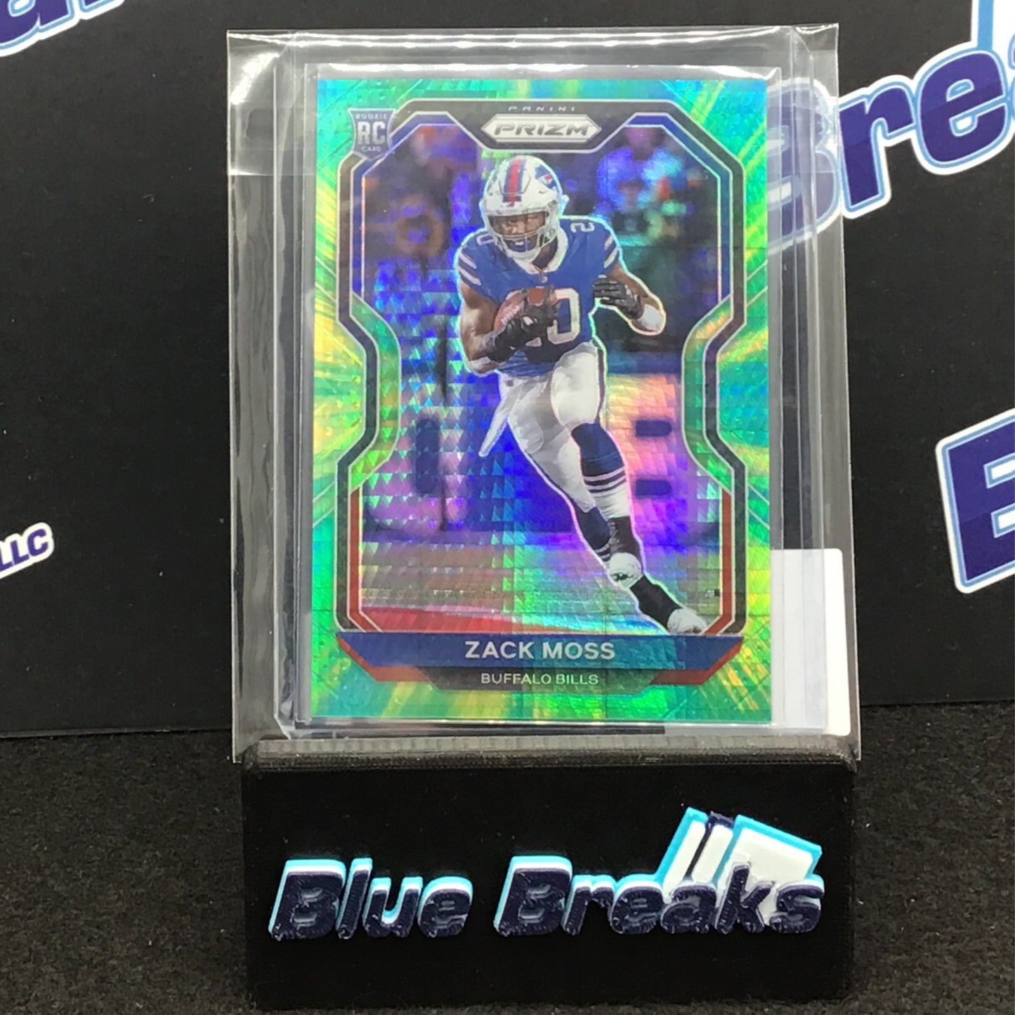 2020 Panini Prizm Hyper Green Zack Moss 080/175 RC #311 Bills