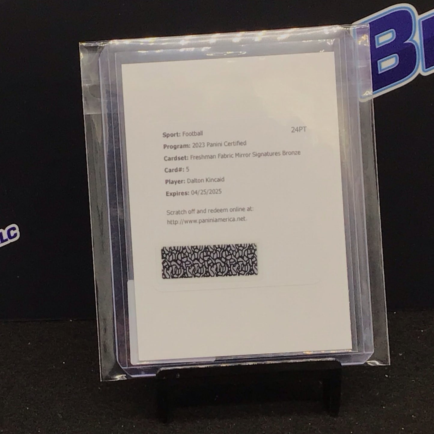 2023 Panini Certified Freshman Fabric Mirror Signatures Bronze Dalton Kindcaid Redemption #5 Bills