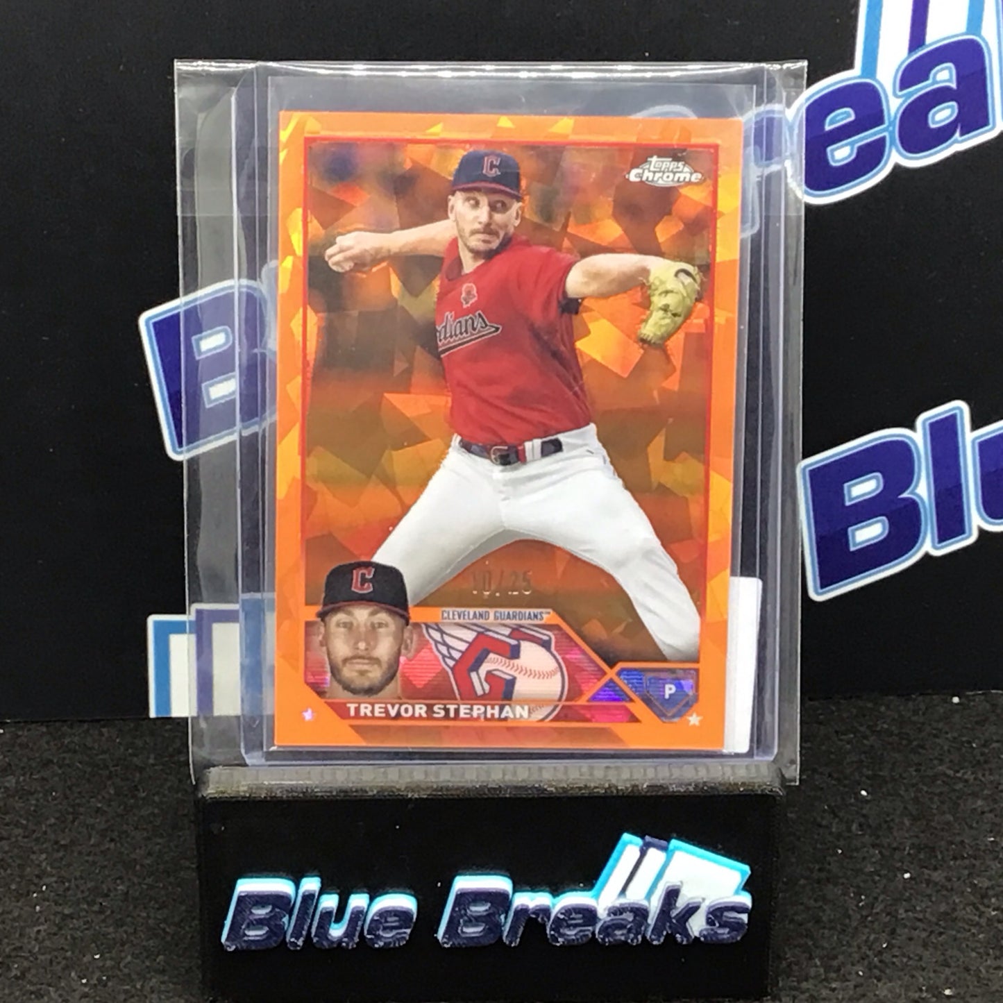 2023 Topps Chrome Sapphire orange Trevor Stephan 10/25 #USC272 Guardians