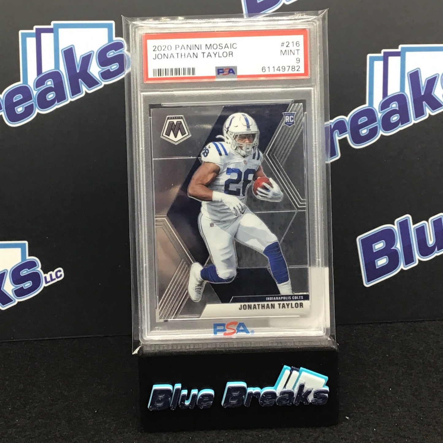 2020 Panini Mosaic Jonathan Taylor #216 PSA 9 Colts