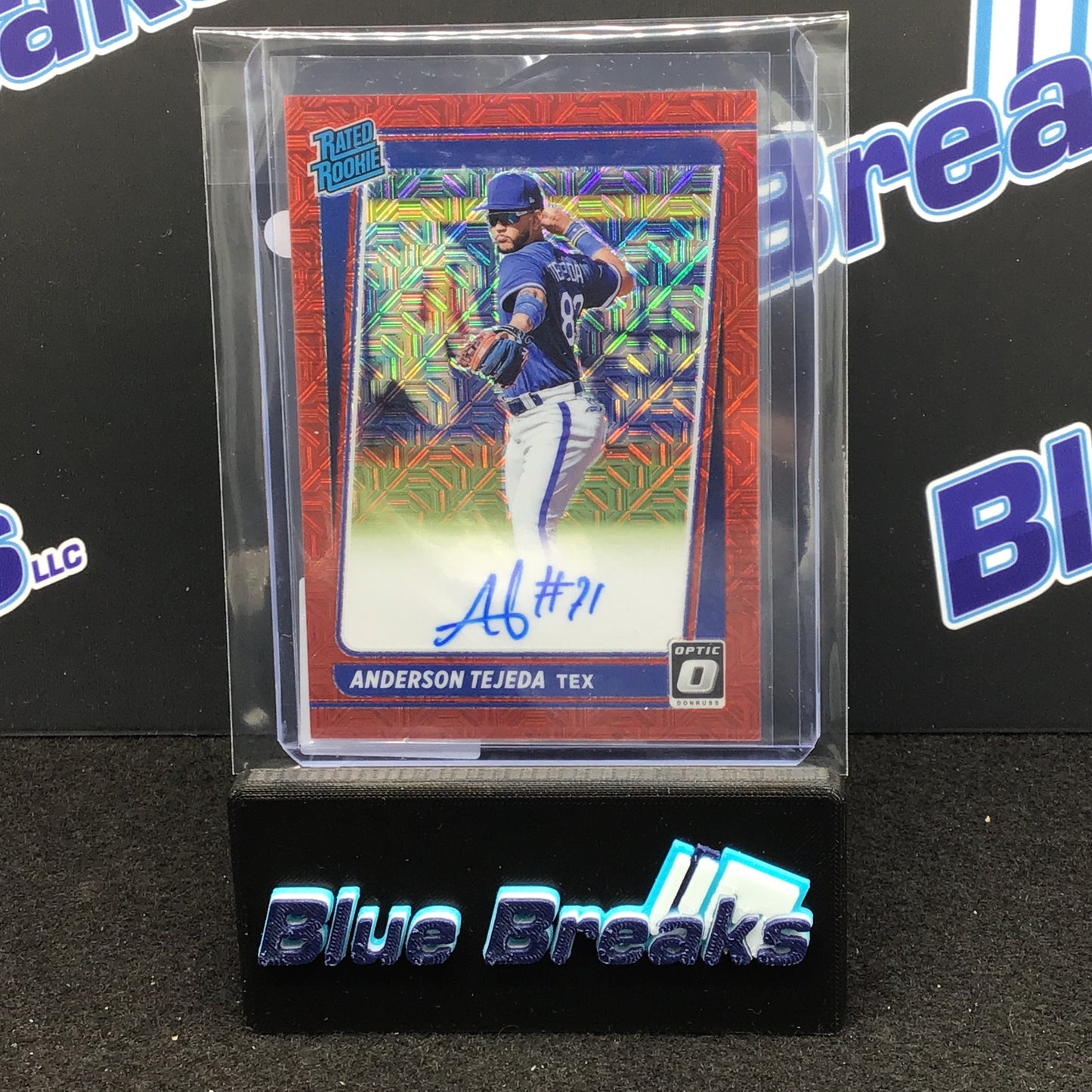 2021 Panini Donruss Optic Red Mojo Anderson Tejeda auto 07/99 #RRS-AT Rangers