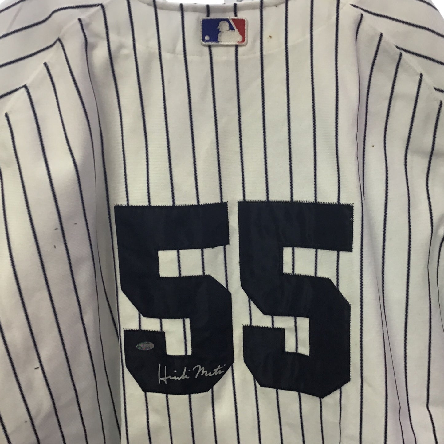 Hideki Matsui pinstripe Yankees autographed jersey Mounted Memories