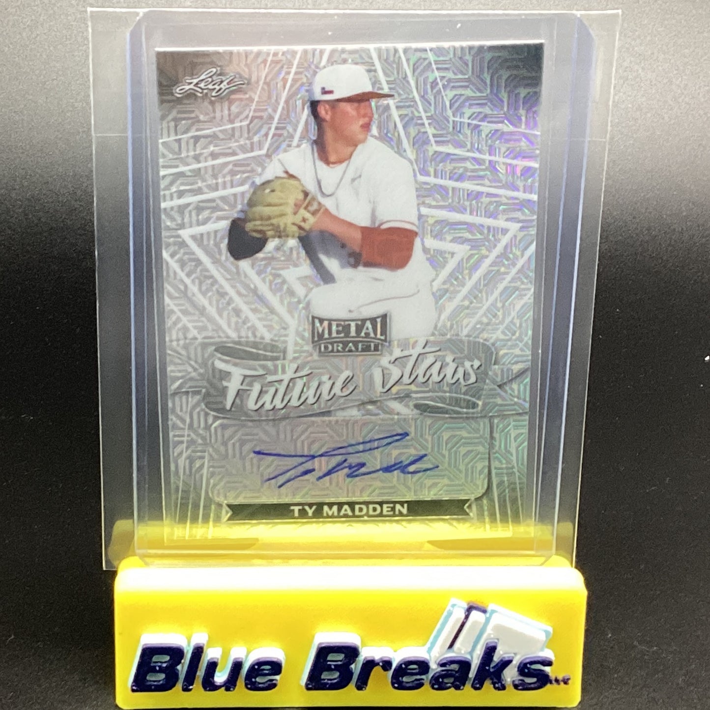 2021 Leaf Metal Draft Future Stars Silver Mojo Ty Madden auto FS-TM1