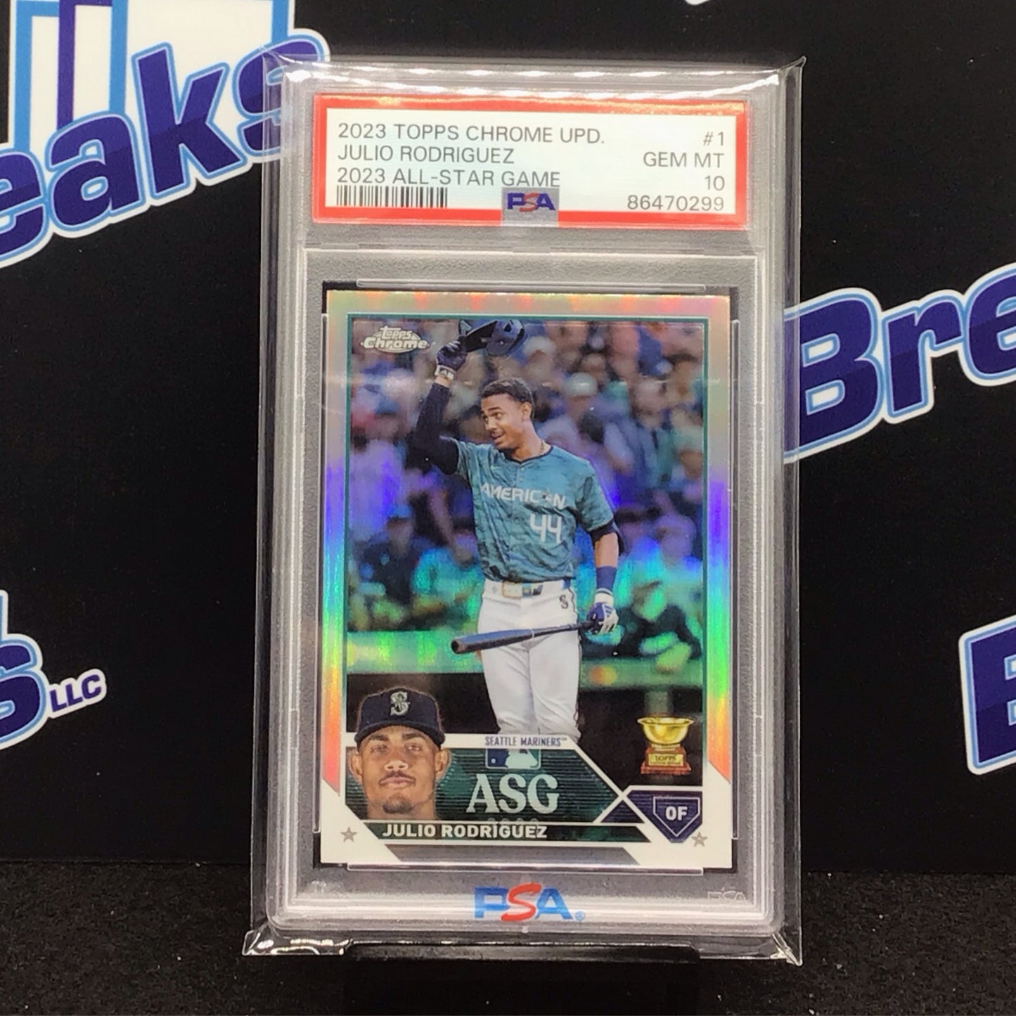 2023 Topps Chrome Update 2023 All-Star Game Julio Rodriguez #1 PSA 10 Mariners