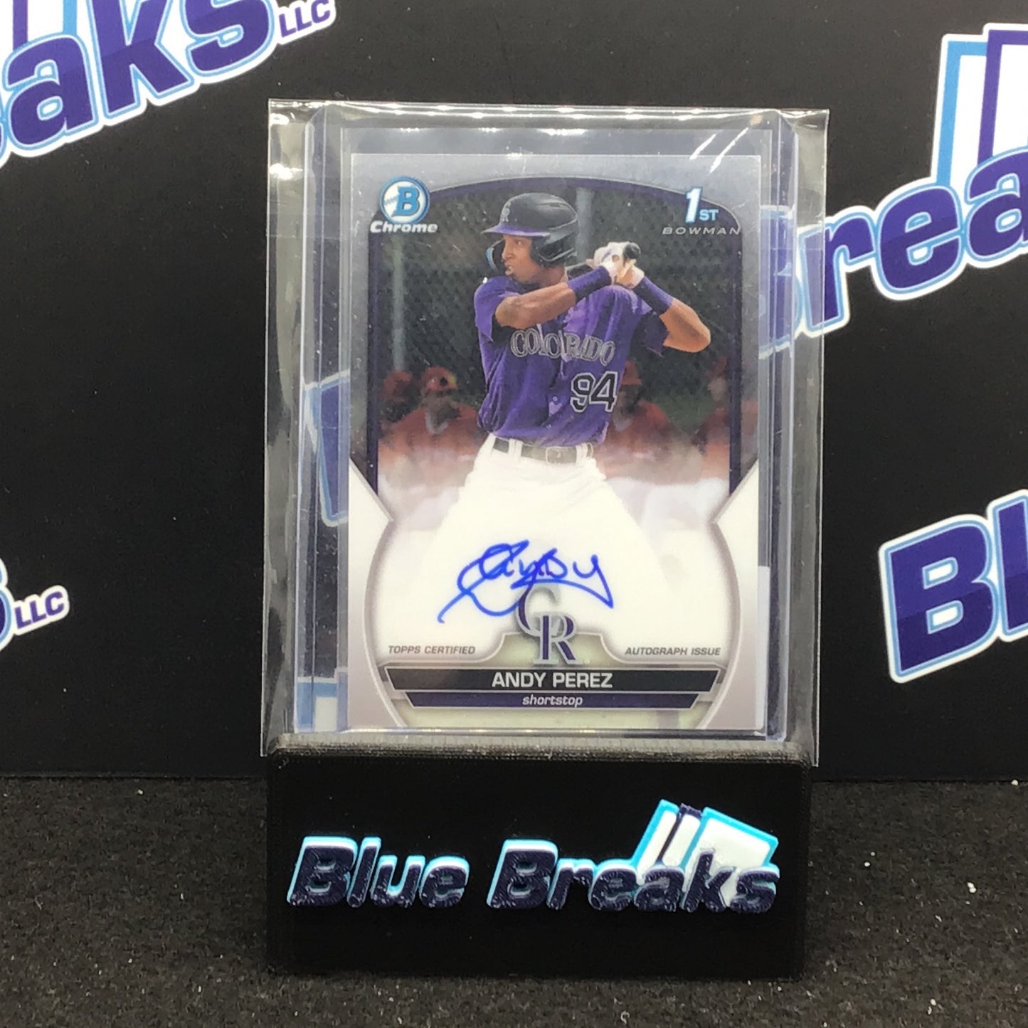2023 Bowman Chrome Andy Perez auto #CPA-APZ Rockies