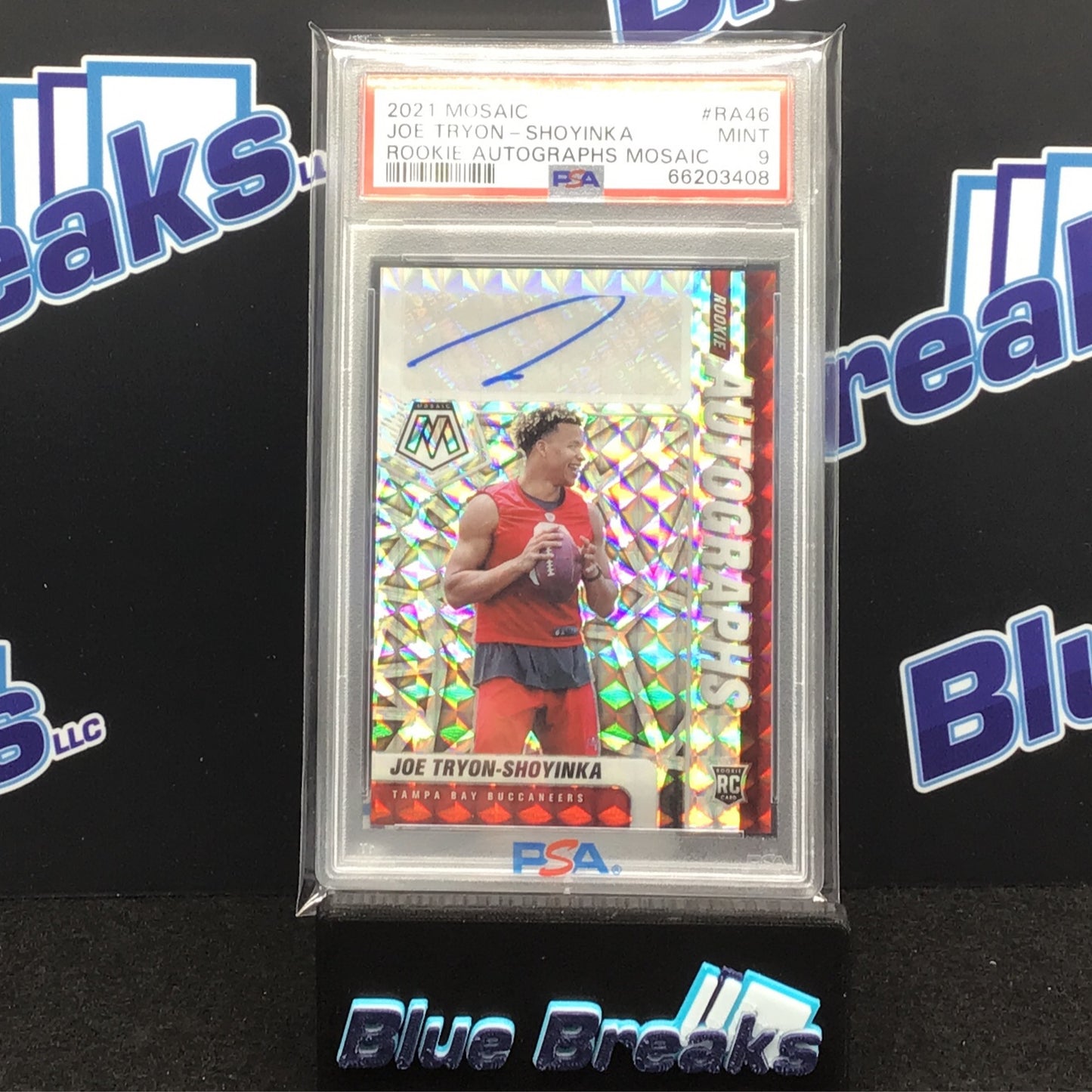 2021 Mosaic Rookie Autographs Joe Tryon-Shoyinka RC #RA-46 PSA 9 Buccaneers