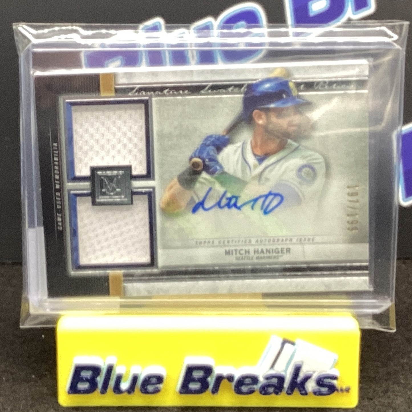 2020 Topps Museum Collection Signature Swatches Dual Relic Autograph Mitch Haniger 197/199 SSDA-MH