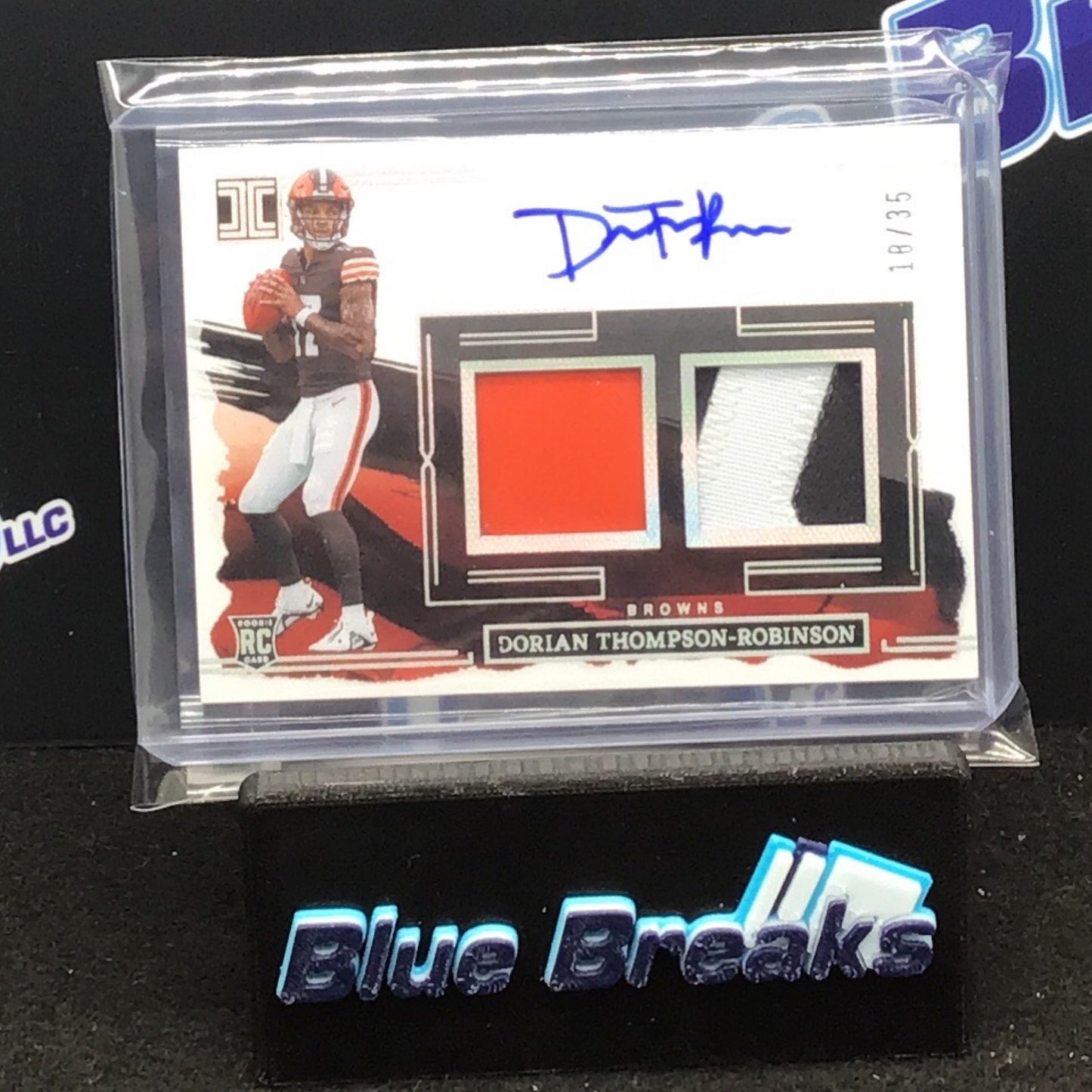 2023 Panini Impeccable Elegance Dorain Thompson-Robinson dual relic auto 18/35 #10 Browns
