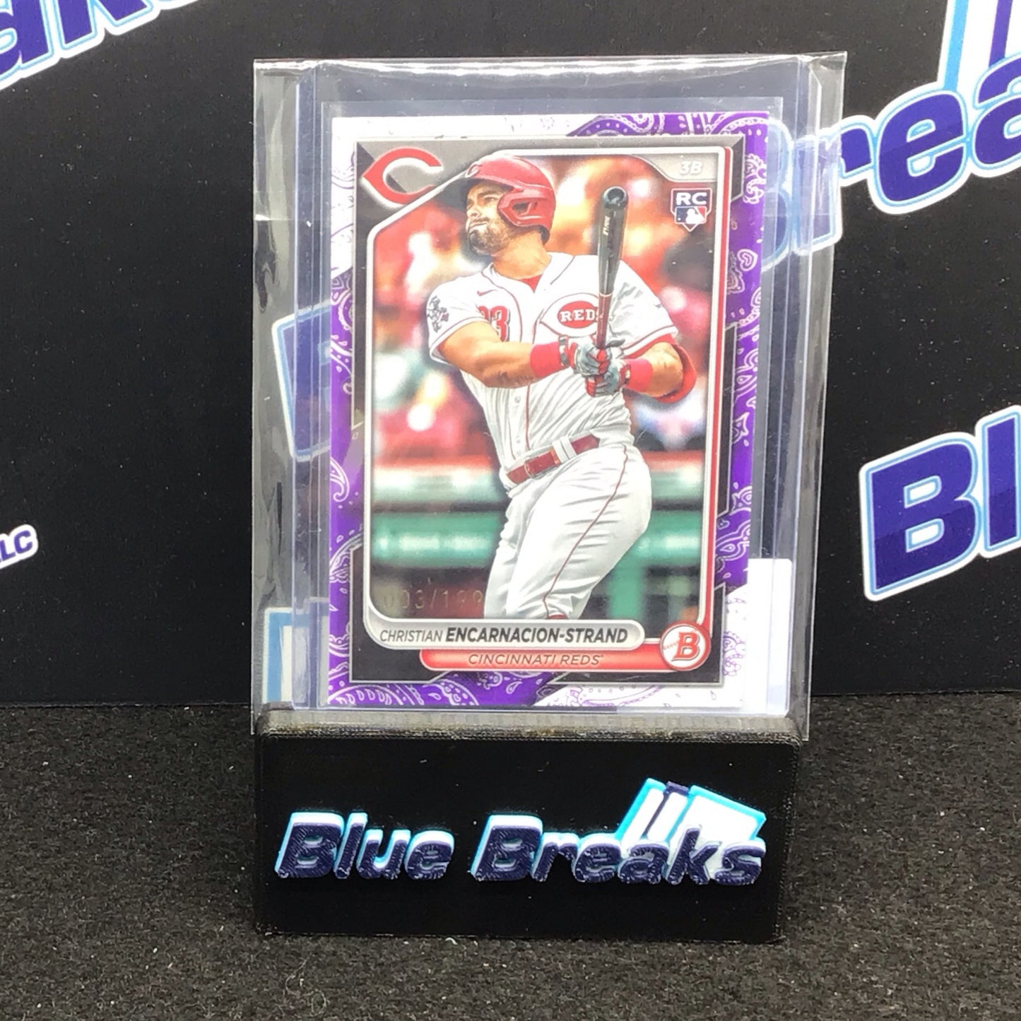2024 Bowman Purple Pattern Christian Encarnacion-Strand 003/199 RC #79 - Cincinnati Reds