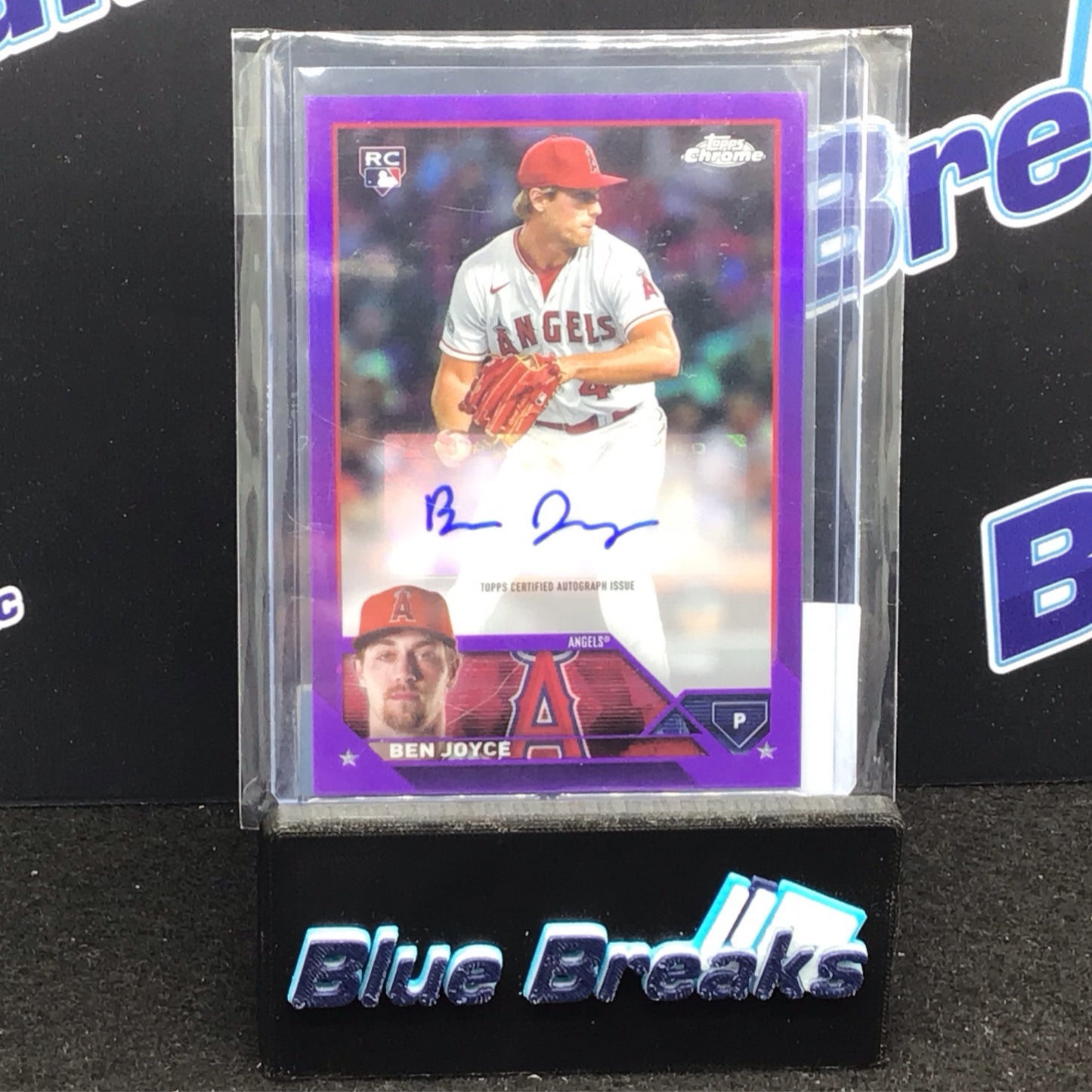 2023 Topps Chrome Purple Refractor Ben Joyce auto 211/250 RC #AC-BEJ - Los Angeles Angels