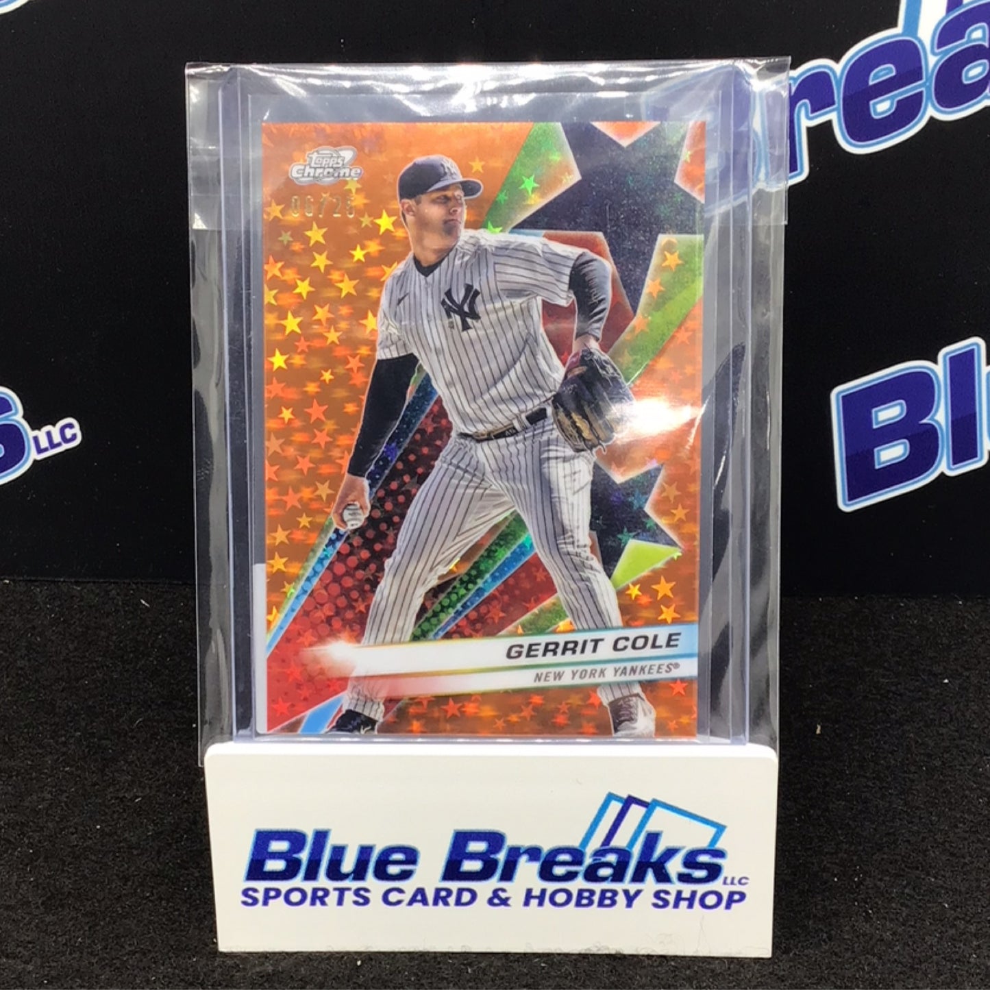 2024 Topps Chrome Cosmic orange galatic starfractor Gerrit Cole 06/25 #SF-70 Yankees