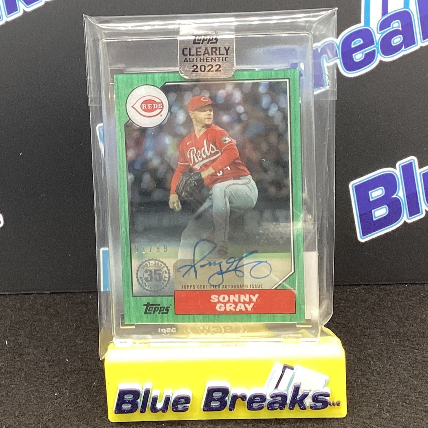 2022 Topps Clearly Authentic Sonny Gray auto 91/99